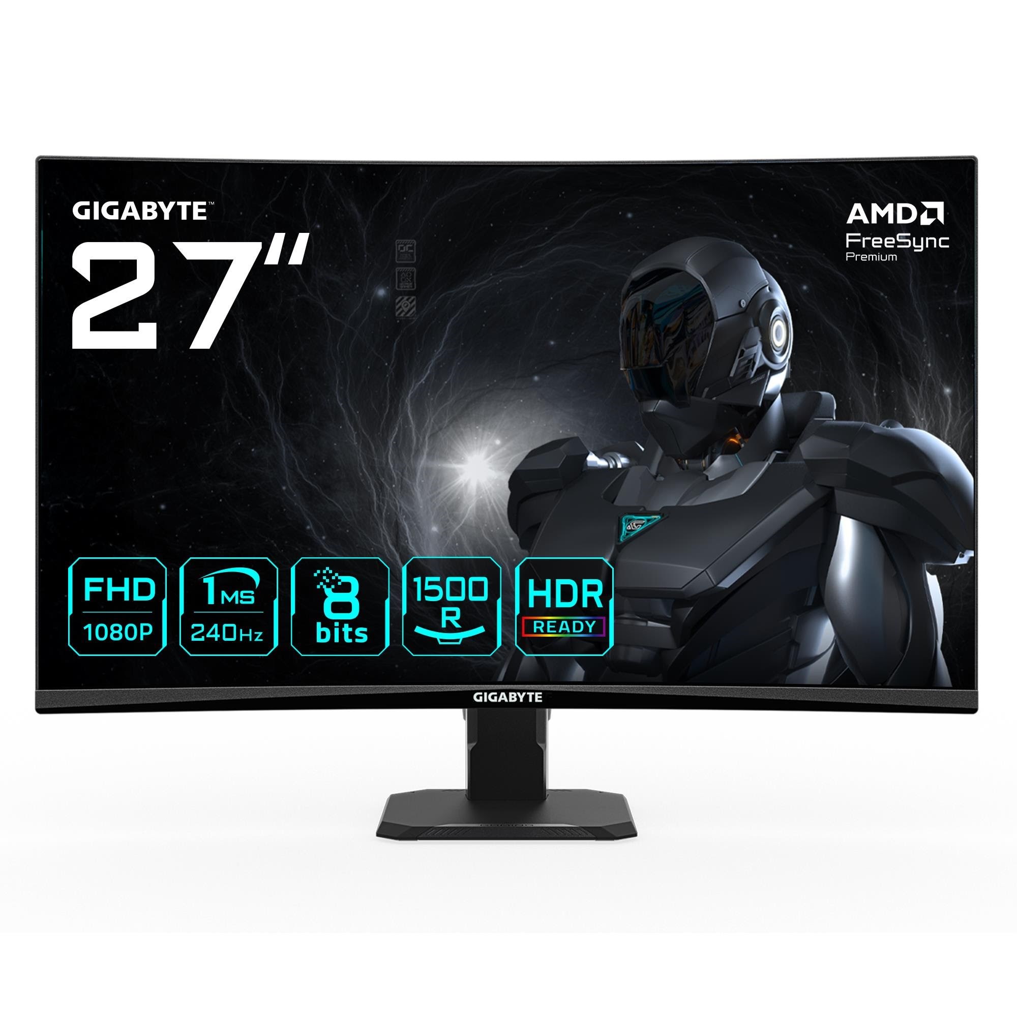 27" GIGABYTE GS27FC2 - 1920x1080 (FHD) - 240Hz - VA Computerskærm Black