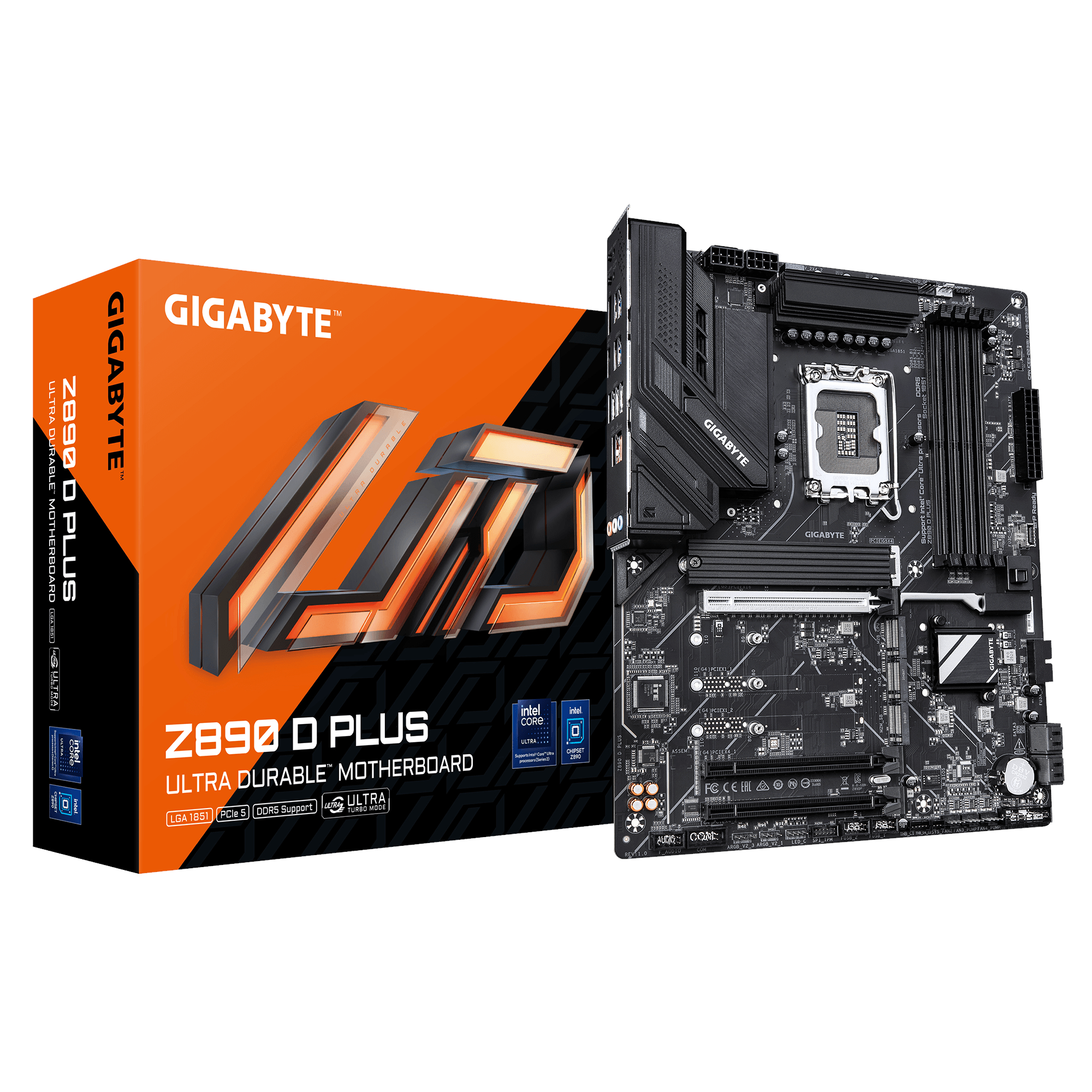 GIGABYTE Z890 D PLUS Bundkort - Intel Z890 - Intel LGA1851 - DDR5 RAM - ATX Bundkort