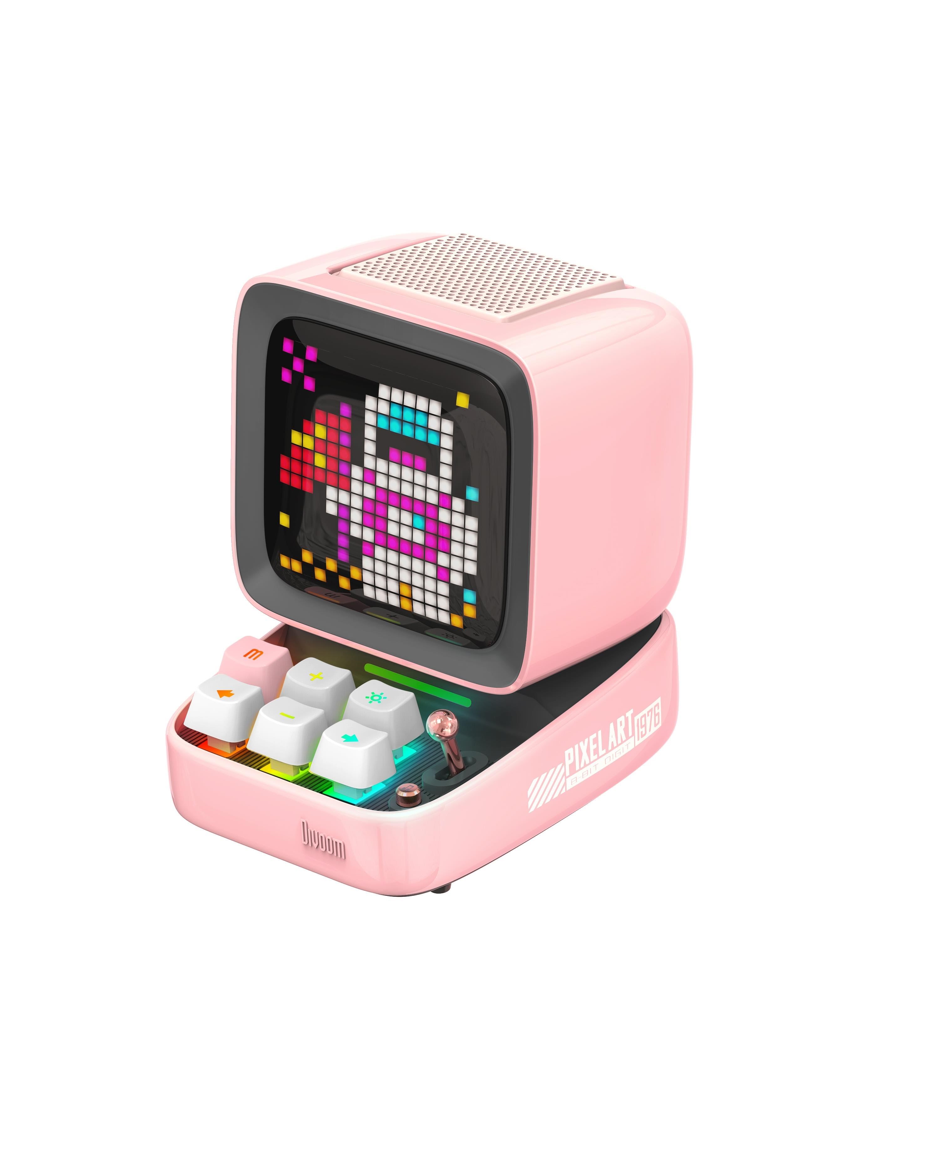 Divoom DitooPro Retro Pixel Art Bluetooth Speaker - Pink Baerbare Fest Hoejtalere 90100058207