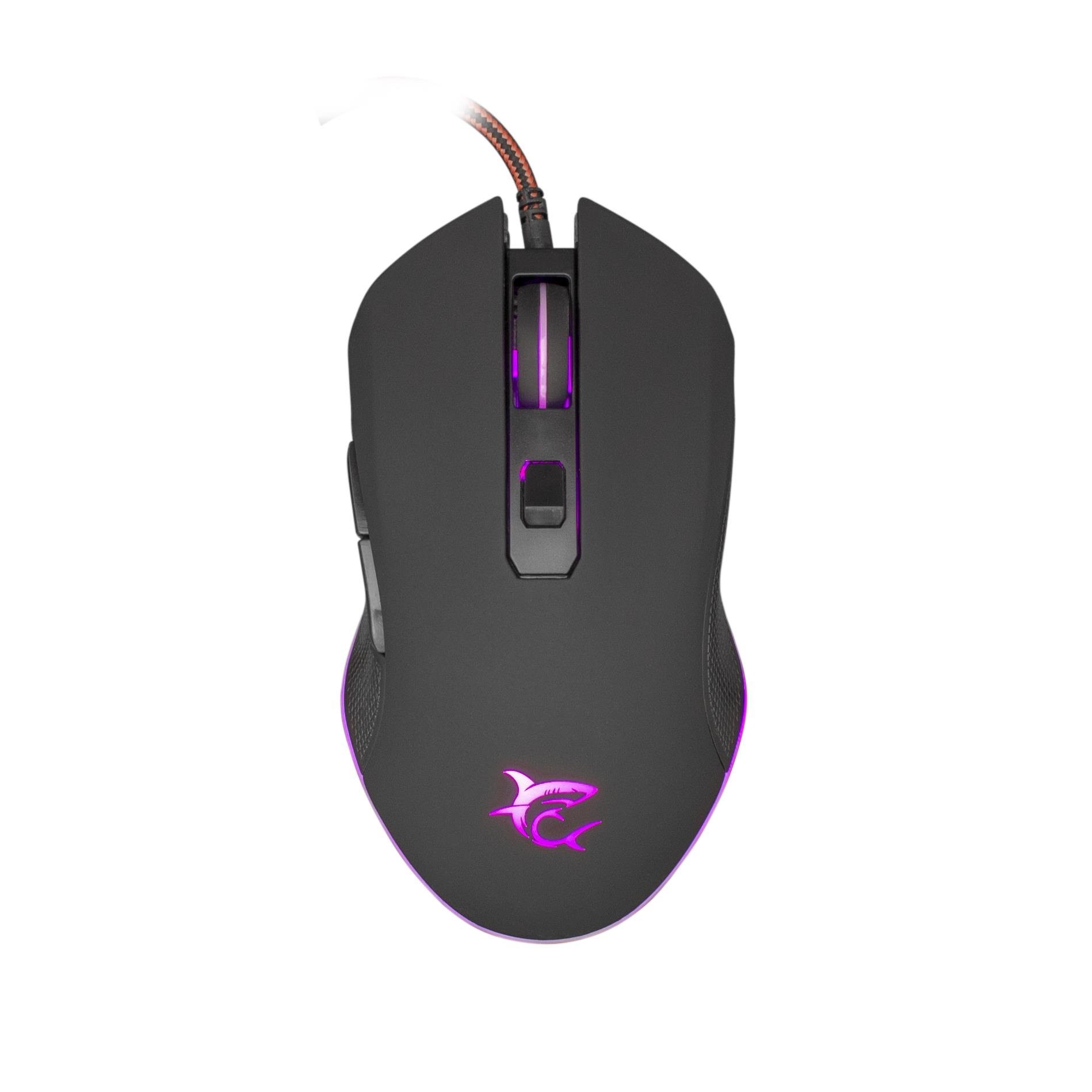 White Shark CYRUS Wired - Gaming Mus - Optisk - 6 knapper - Sort Mus