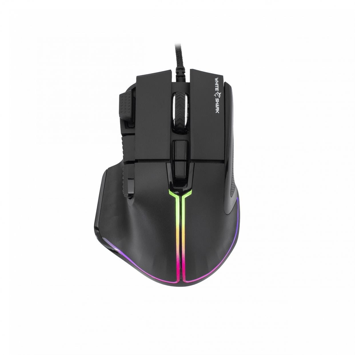 White Shark MARROK Wired - Gaming Mus - Optisk - 9 knapper - Sort Mus MARROK-B