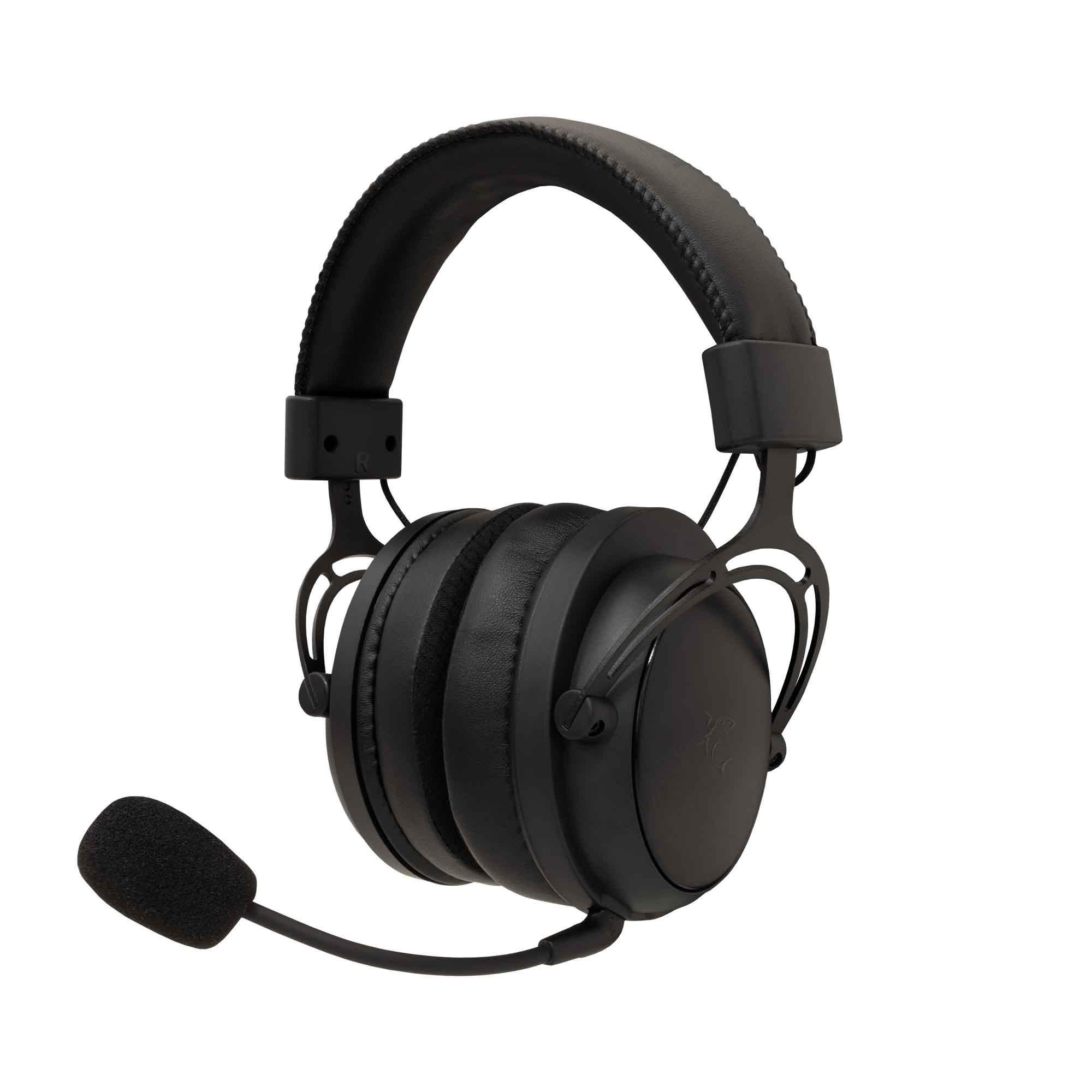 White Shark Premium GORILLA PRO Wireless Gaming Headset Hovedtelefoner Og Headset Sort
