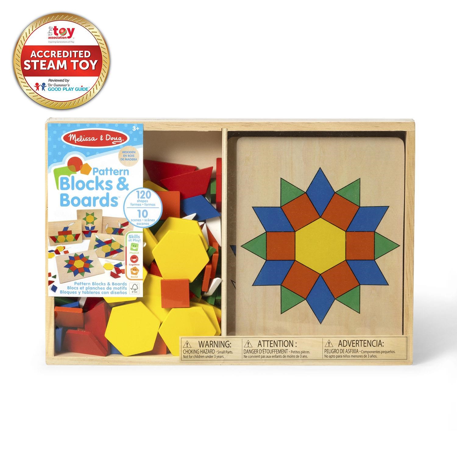 Melissa & Doug Wooden Pattern Blocks and Boards Trælegetøj 6073147