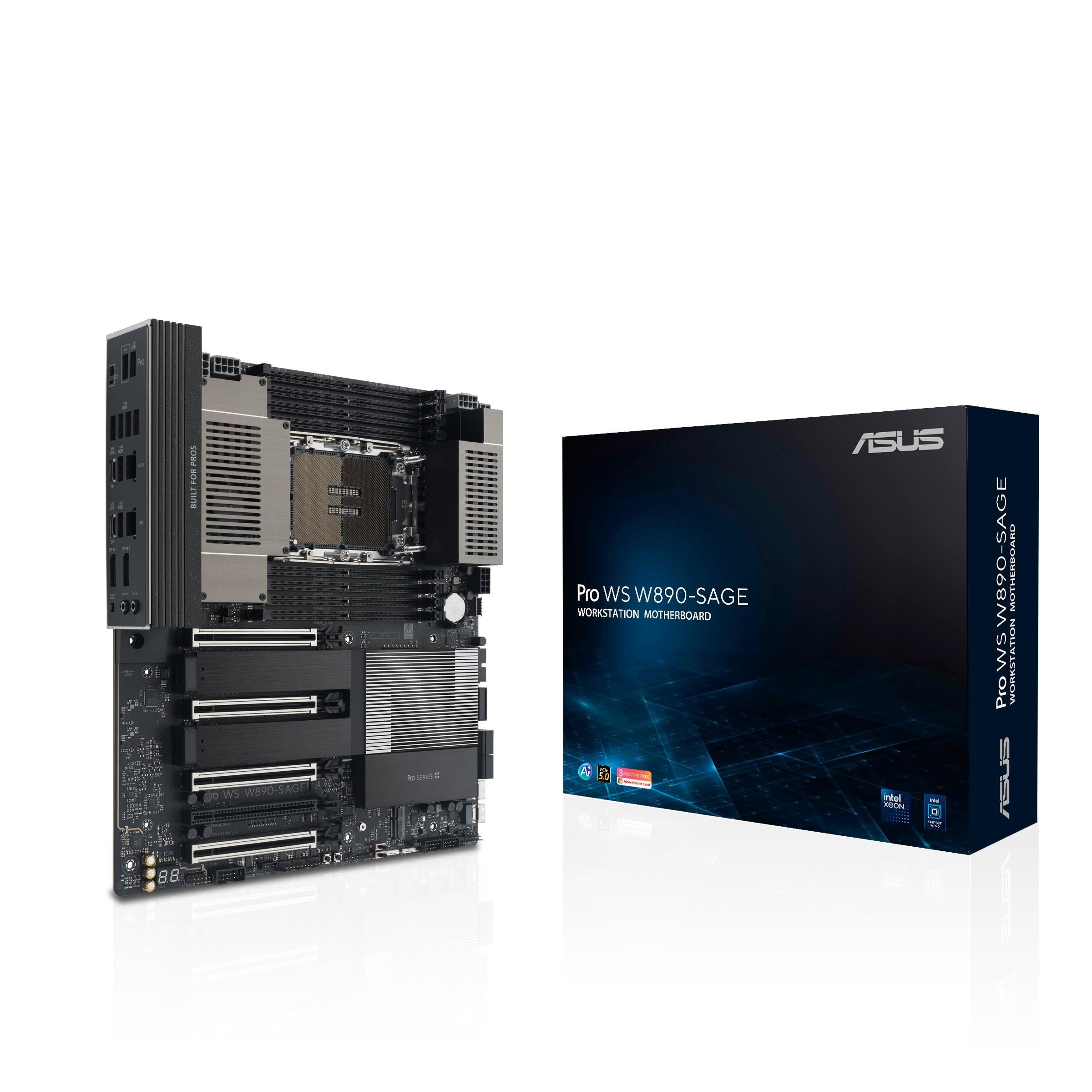 ASUS Pro WS W890-SAGE Bundkort - Intel W890 - Intel LGA4710-2 - DDR5 RAM - SSI (Server) Bundkort 90MB1MW0-M0EAY0