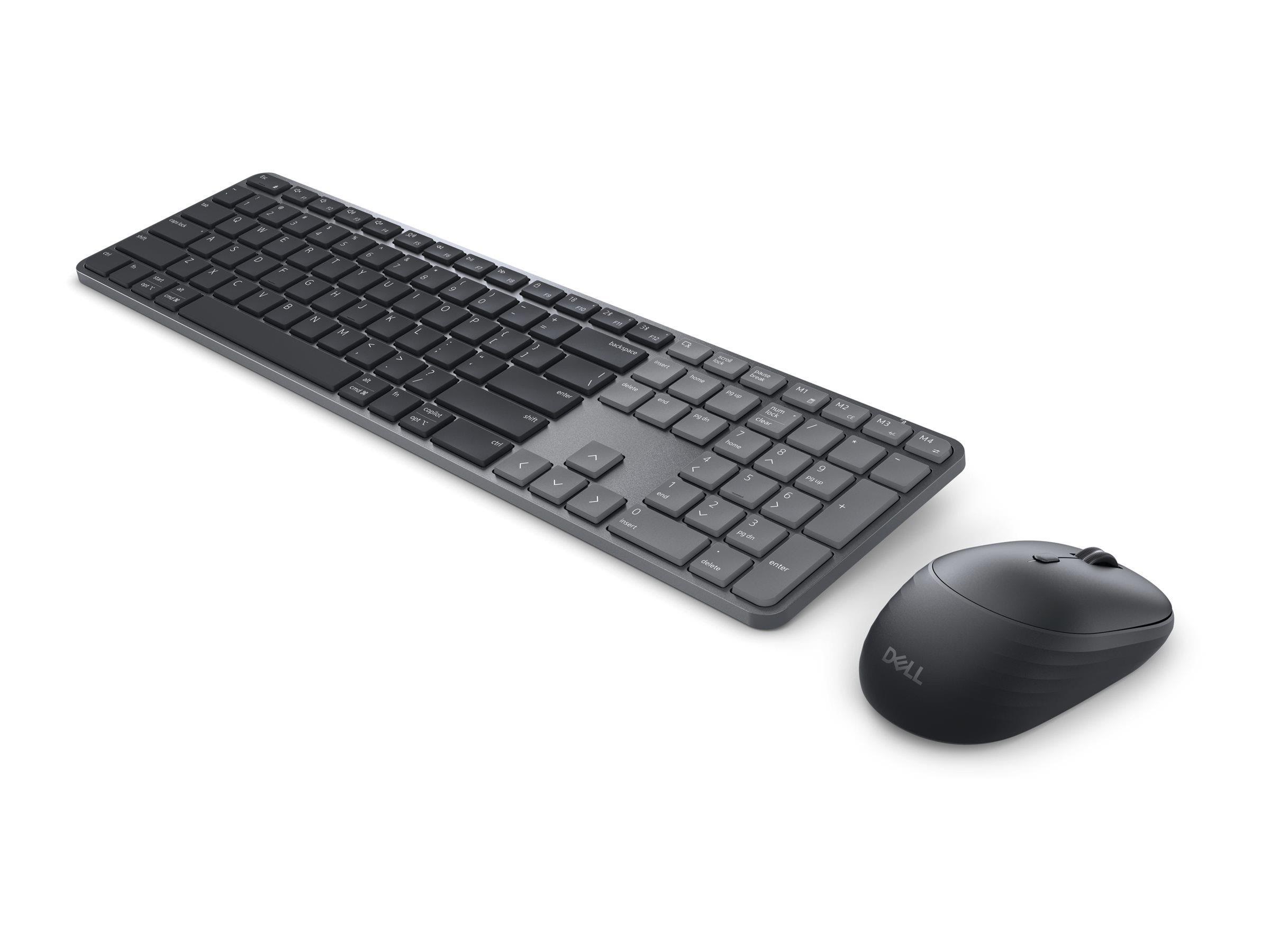 Dell Pro 7 KM726 - keyboard and mouse set - Slim - QWERTY - Pan Nordic - graphite Input Device - Tastatur & Mus sæt - Nordisk - Sort Tastatur KM726-