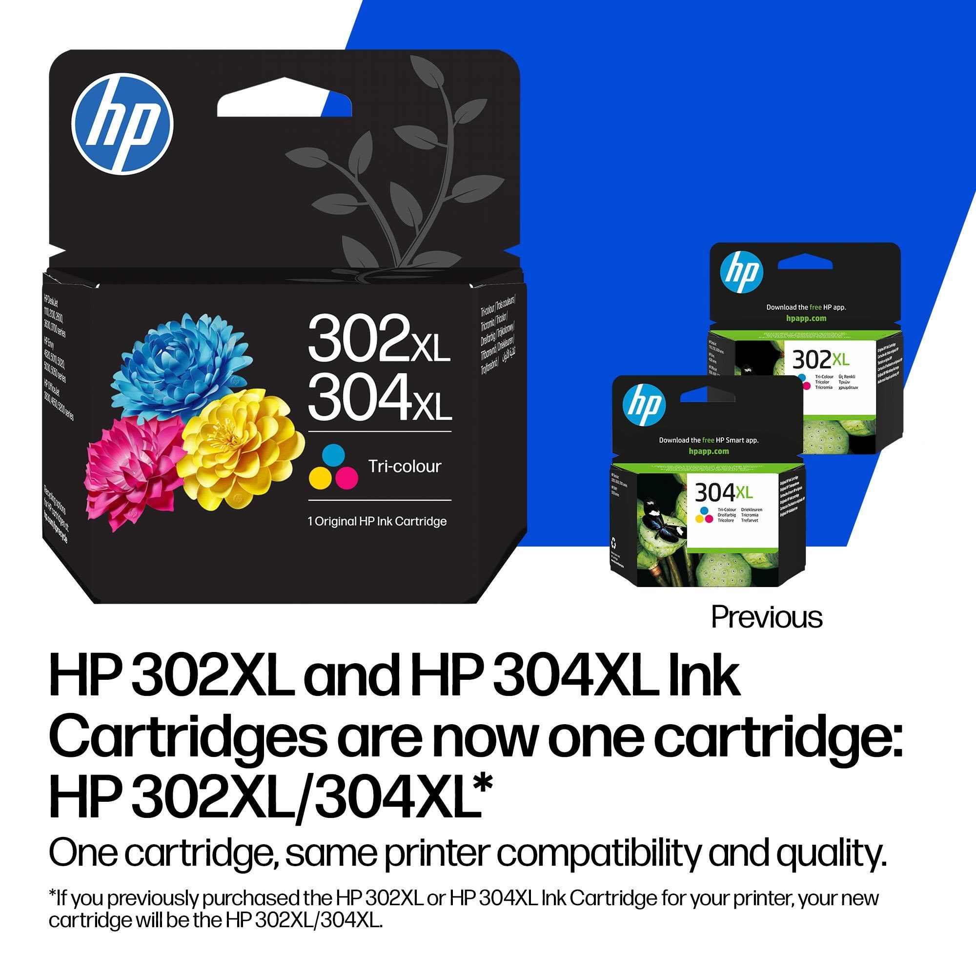 HP 302XL/304XL - Tri-Colour Printerpatron Og Toner Cyan, Magenta, Gul B7RT8AE