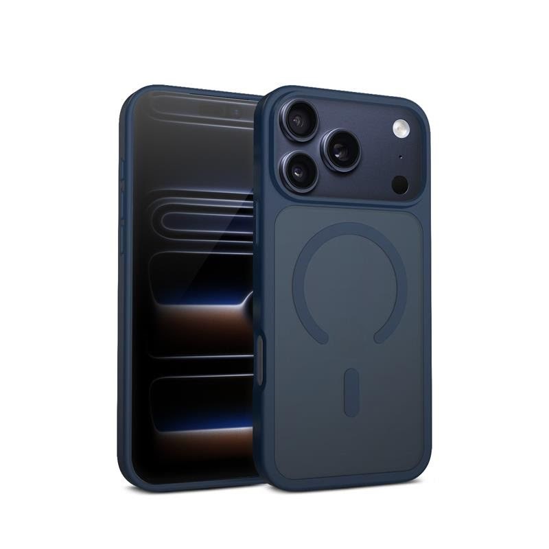 CRONG Hybrid Matte Magnetic - MagSafe iPhone 17 Pro Max Case (Navy Blue)