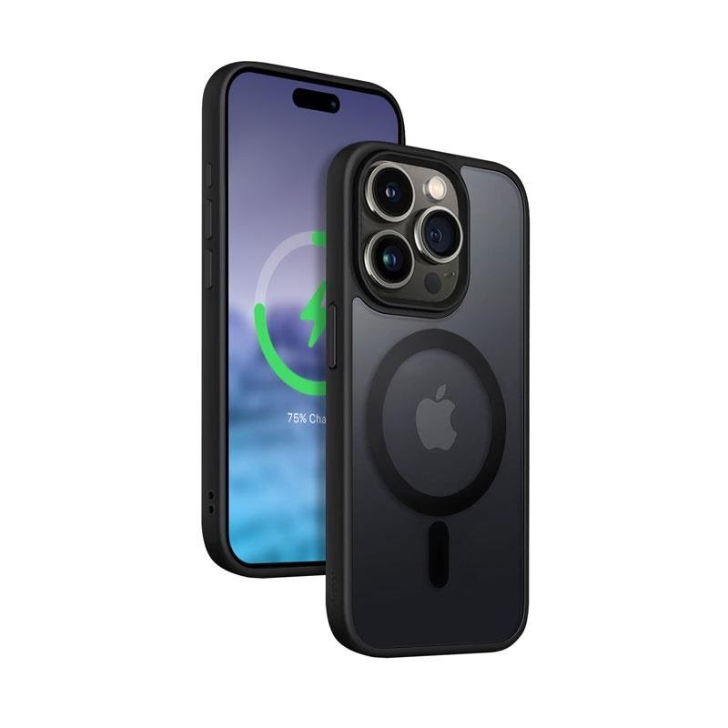 CRONG Hybrid Frost MAG Cover - iPhone 15 Pro Max MagSafe Case (Black) Mobilcover CRG-HFM-IP1567P-BLK