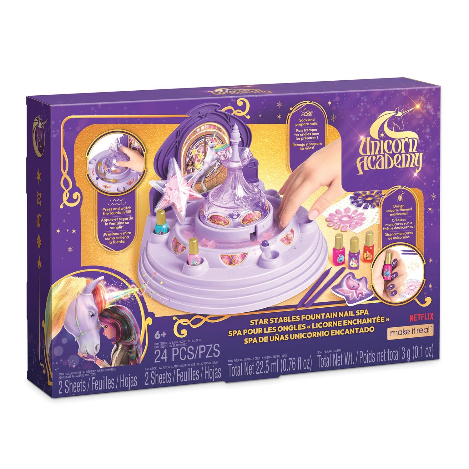 Make It Real Nail Spa Unicorn Academy Star Stables Fountain Kreativt Legetøj P241367