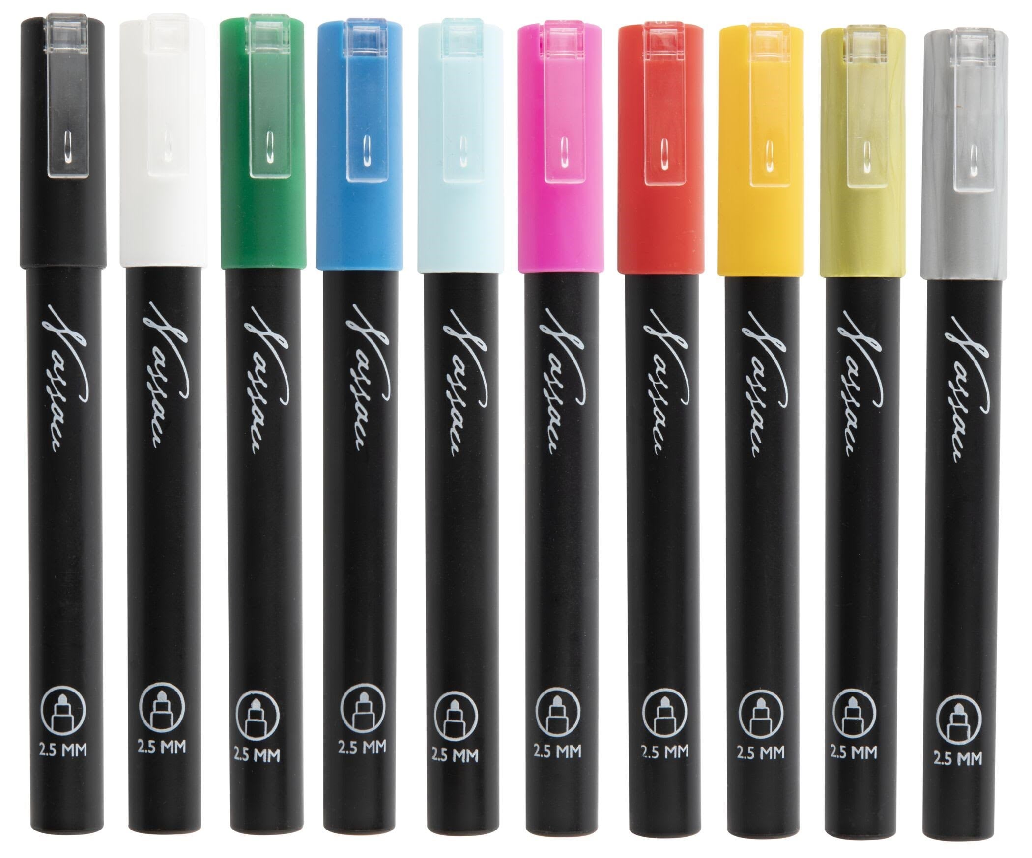 Nassau Acrylic Marker Set - 10 pcs. Hobbyartikel AR0143/GE