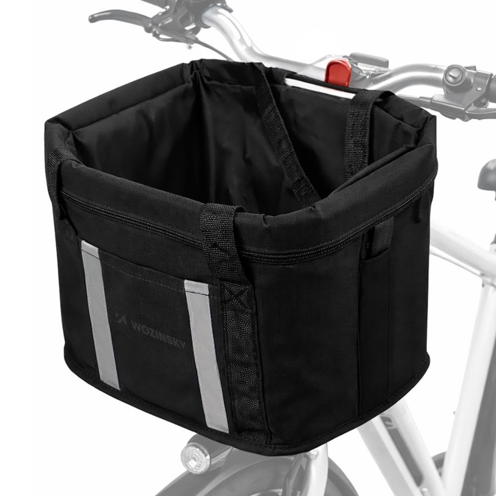 Wozinsky fabric bicycle basket large - black Cykeltilbehoer 5907769385308