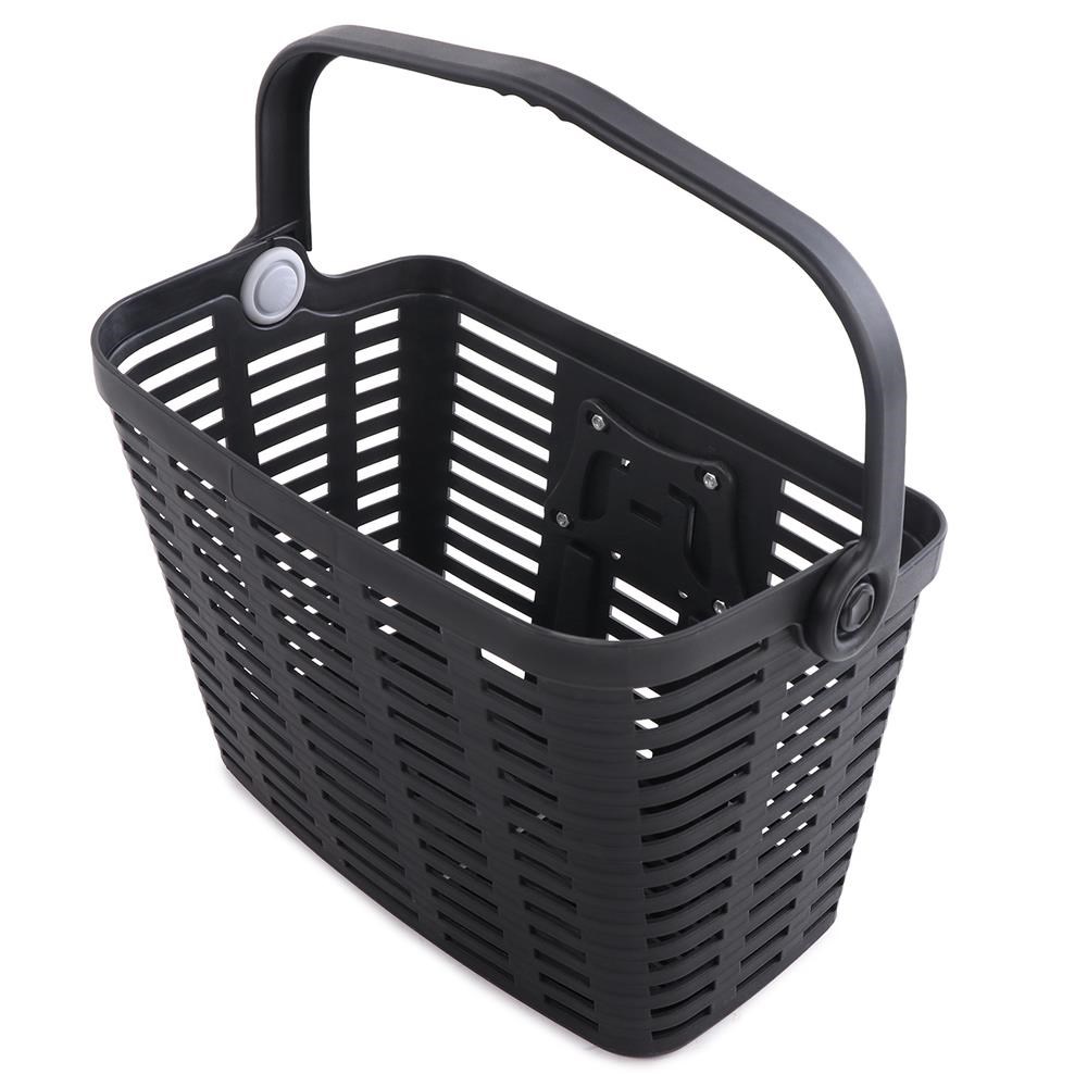 Wozinsky WKR-PK plastic handlebar bicycle basket - black Cykeltilbehoer 5907769385315
