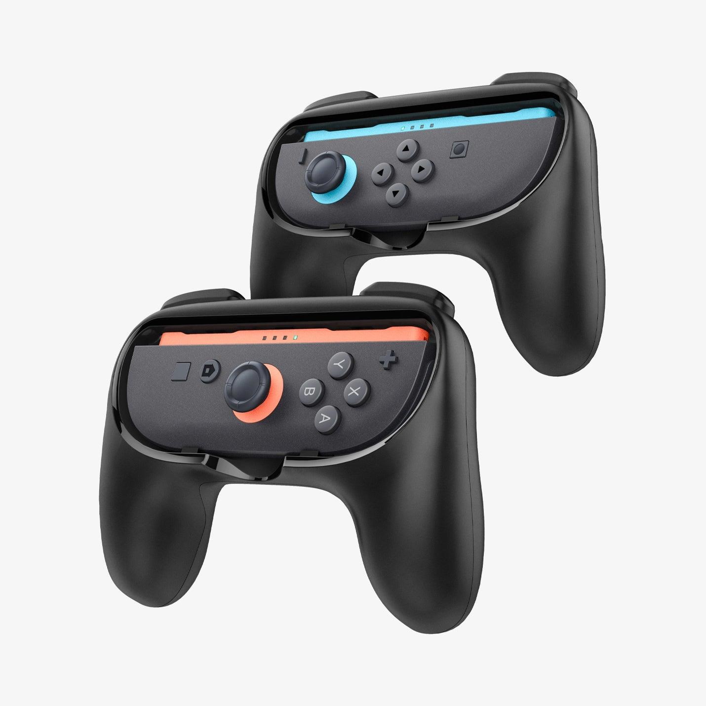 Spigen Joy-Con Grip NS100 - black - Nintendo Switch 2 - Tilbehør til spillekonsol Spil Tilbehør AGP10162