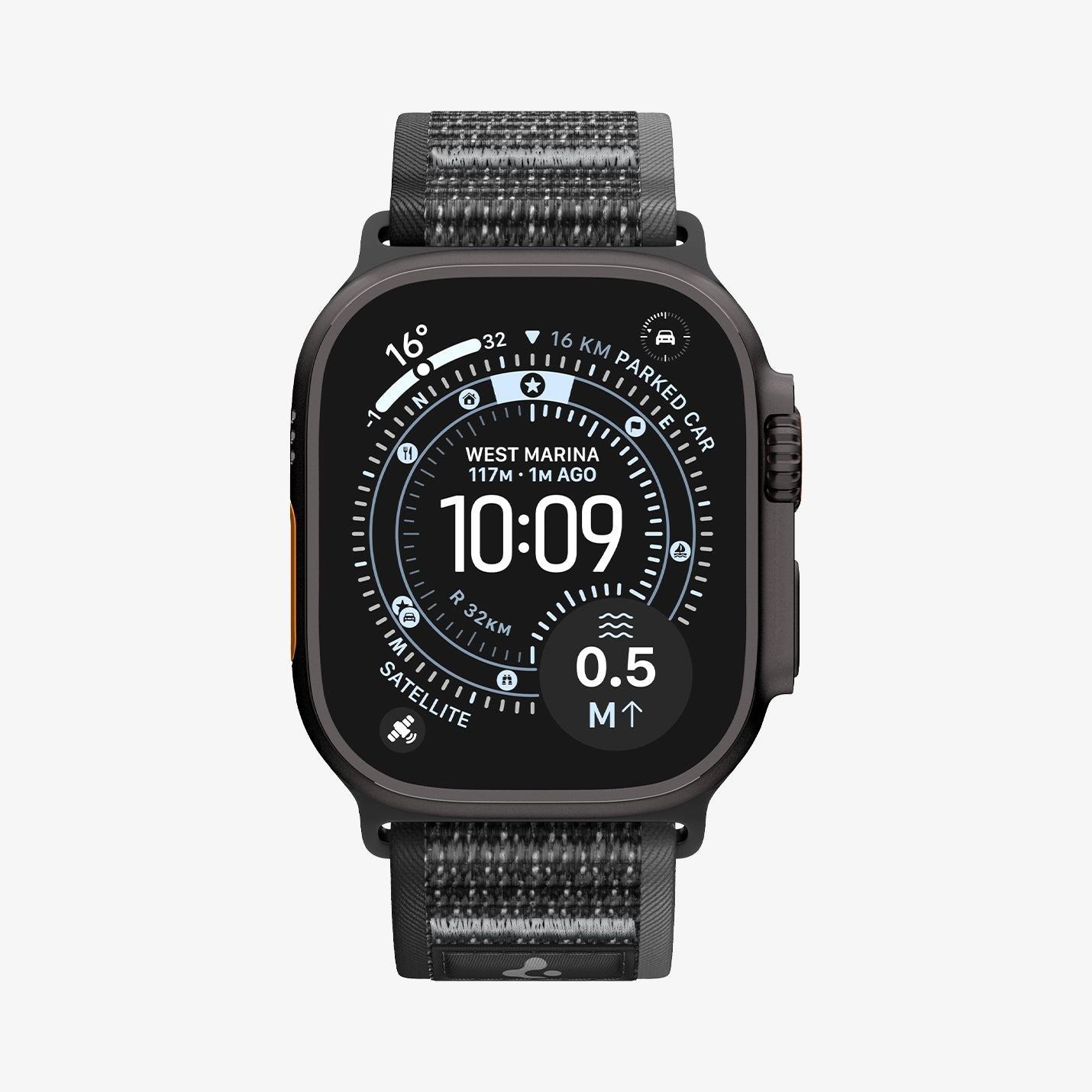 Spigen Athlex Air 2 Active Band - black gray - Apple Watch 49mm/46mm/45mm/44mm Smartwatch Tilbehør AMP11113