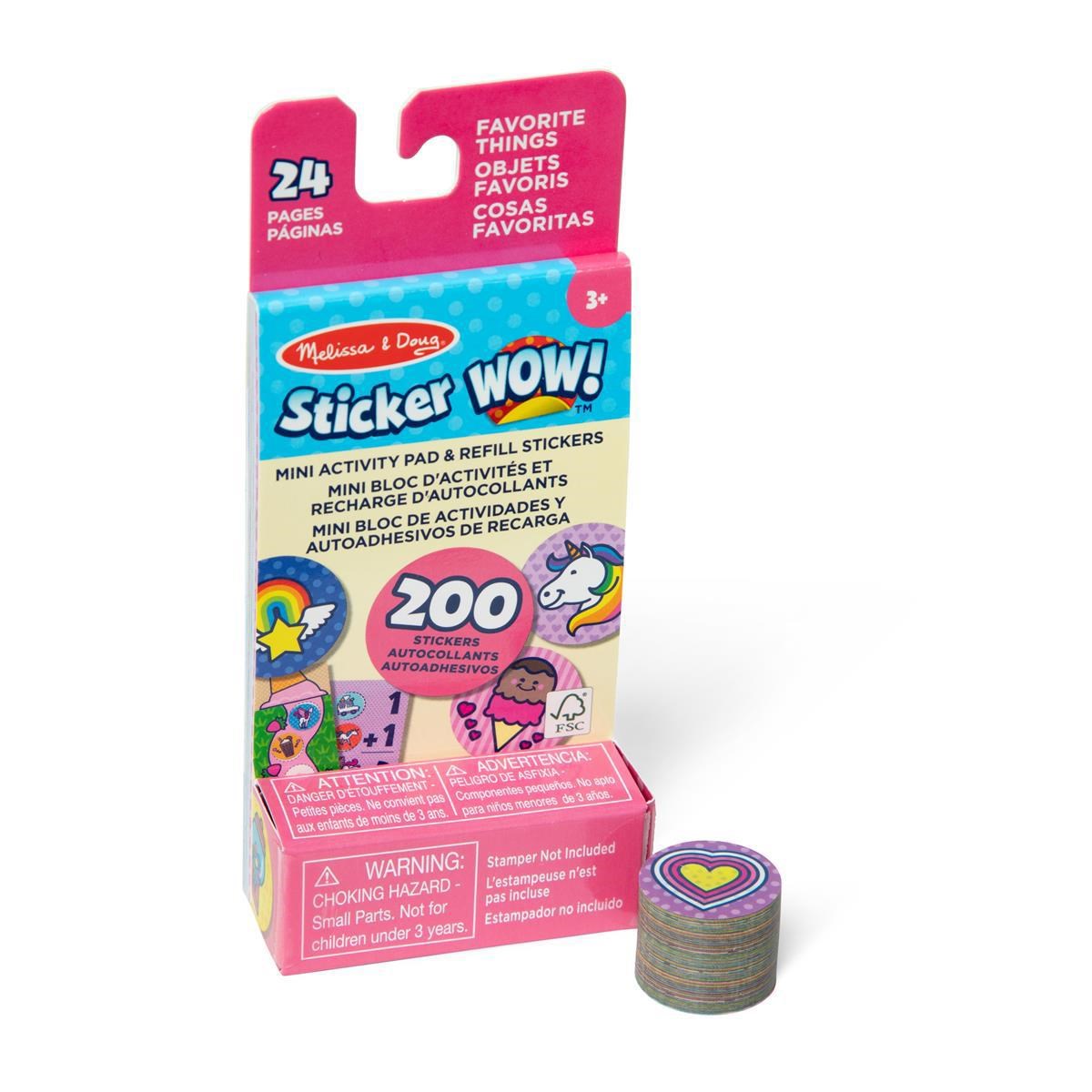 Melissa & Doug Sticker Wow! Mini Activity Pad & Refill Stickers : Favorite Things