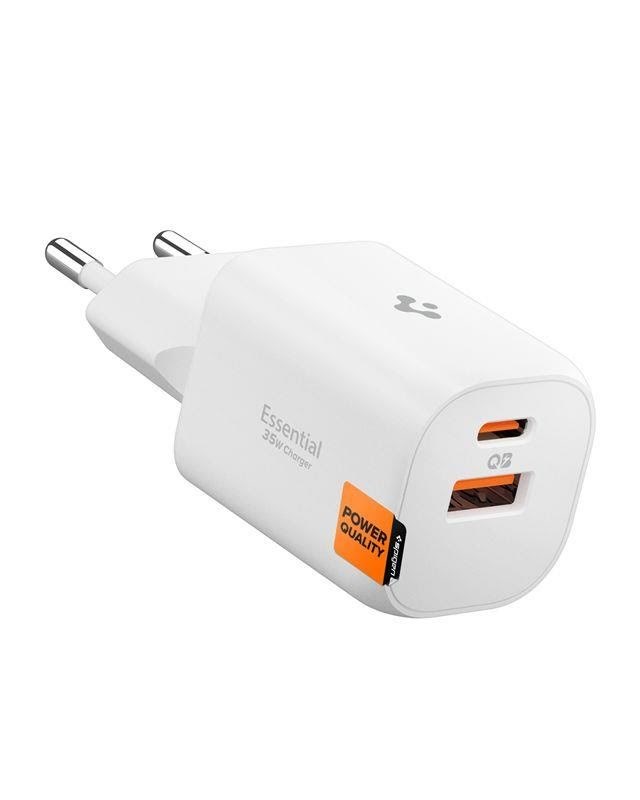 Spigen Essential 35W Wall Charger EE352EU - white Mobil Oplader ACH09462