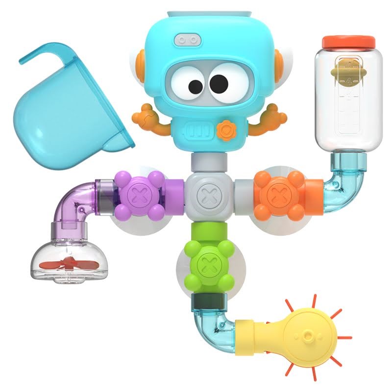 Fresh Kid Tub Fun! Flow & Fill Robot 20 parts Babylegetøj 3501