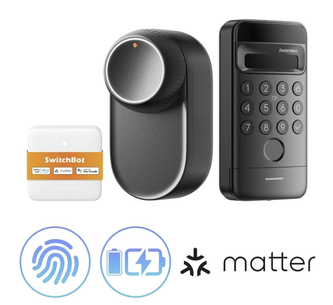 SwitchBot Lock Ultra Bundle incl Hub Mini Matter and Keypad Vision Smart Home W5600005
