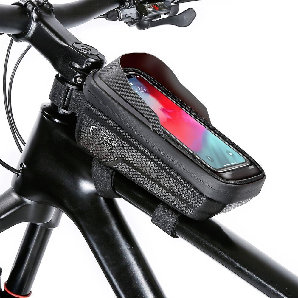 Tech-Protect V2 Bicycle Bag with Phone Space 1l - Black Cykeltilbehoer 5906302308408