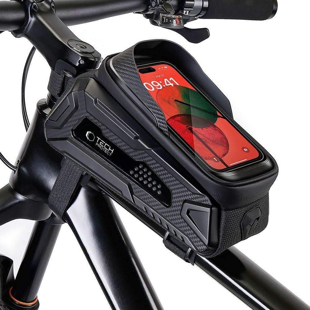 Tech-Protect V2 Bicycle Bag with Phone Space 1.2l - Black Cykeltilbehoer 5906302308415