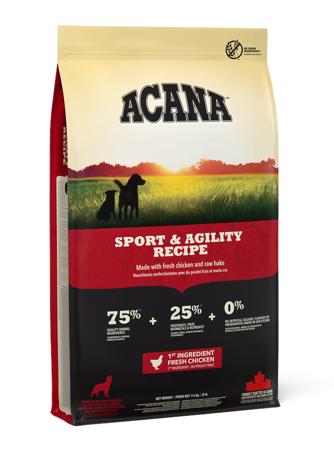 Acana Sport & Agility Recipe Dry Dog Food 17kg Hundeudstyr 064992530174