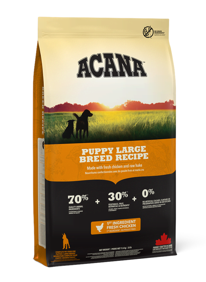 Acana Puppy Large Breed Recipe 17kg Hundeudstyr 064992501174