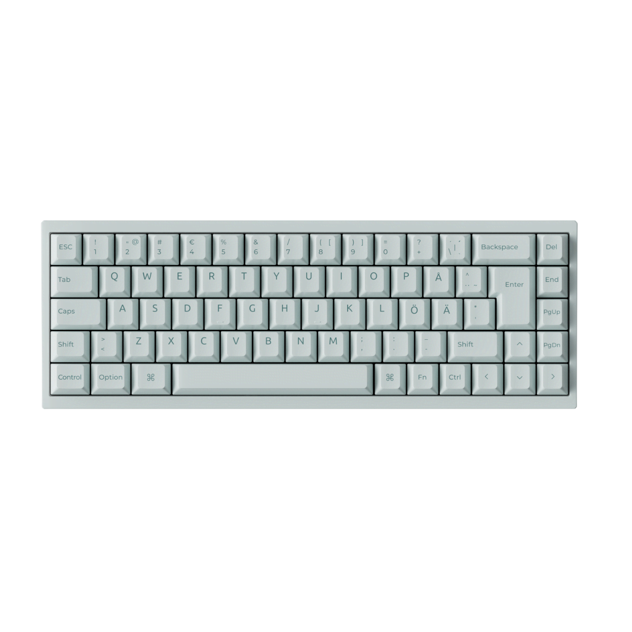 Keychron Q16 HE 65% 8K Wired Ceramic - Gaming Tastatur - Uden Numpad - Nordisk - Grøn