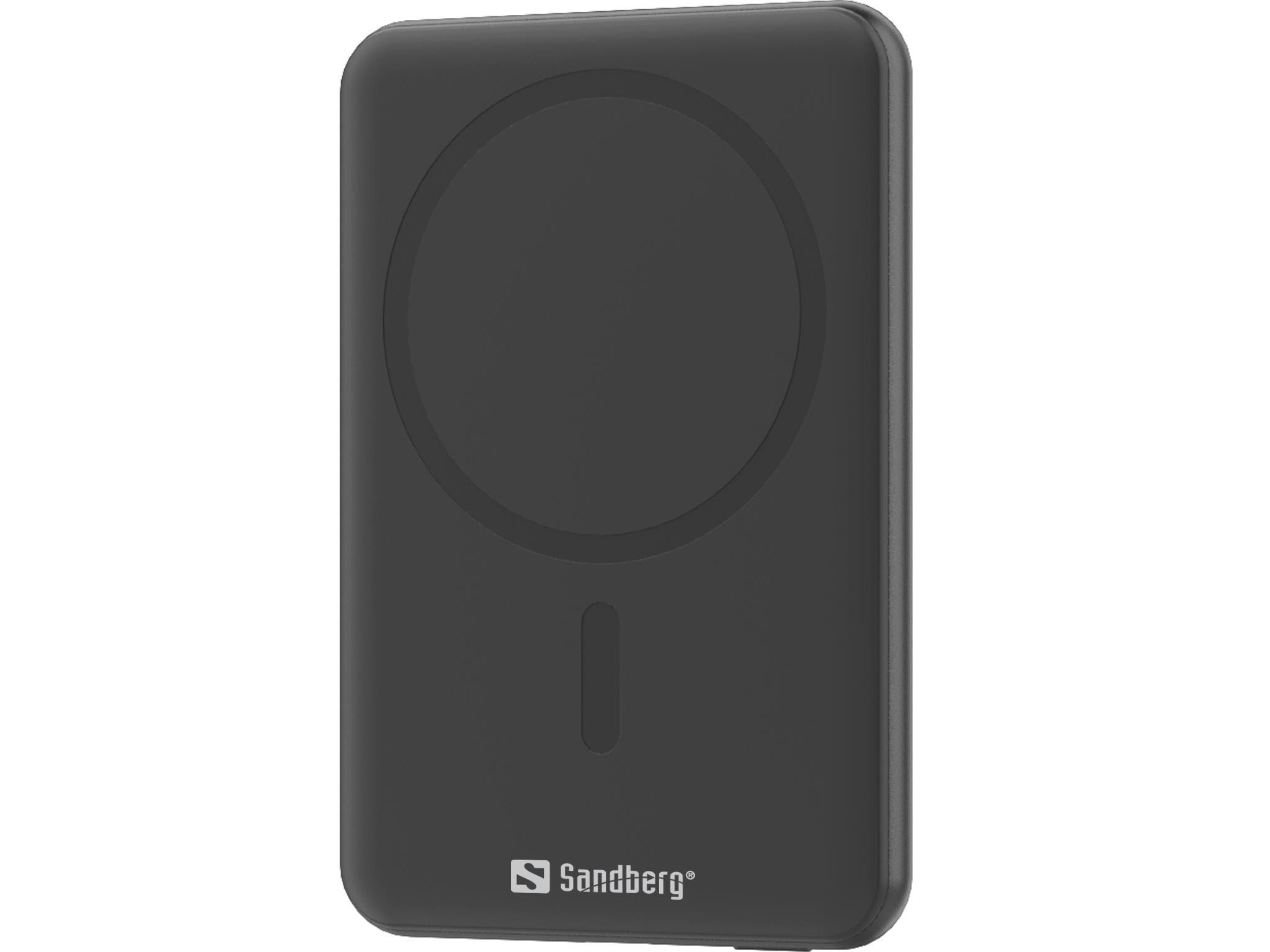 Sandberg SemiSolidState Magnet Powerbank 5000 - 5 Ah Powerbank Sort 421-50