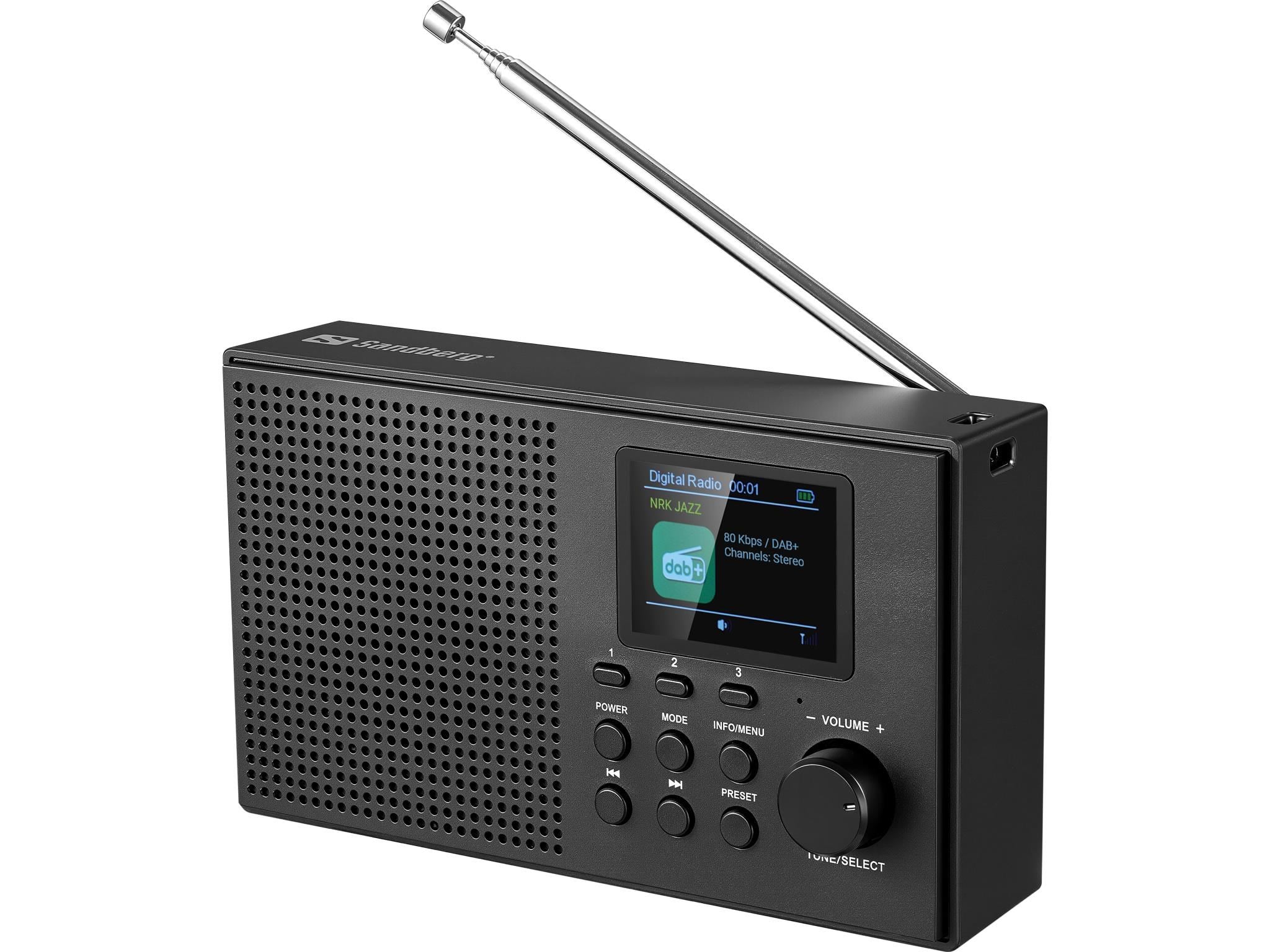 Sandberg Speaker Radio DAB+BT Recharge - DAB+/FM Radio 421-39