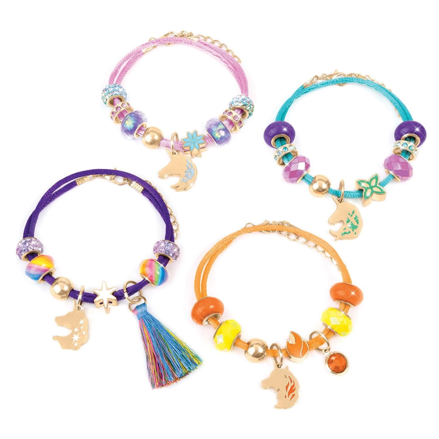 Make It Real Bracelet Kit Unicorn Academy Enchanted Unicorn Charms Kreativt Legetøj P241369