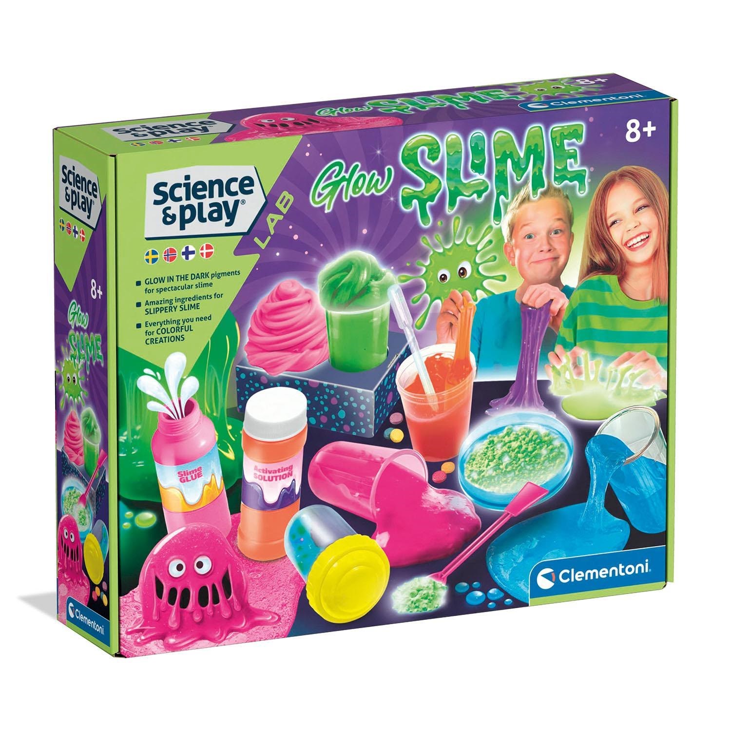 Clementoni Fluo Slime Set (SE) (NO) (FI) (DK) Lærerigt Legetøj 78396
