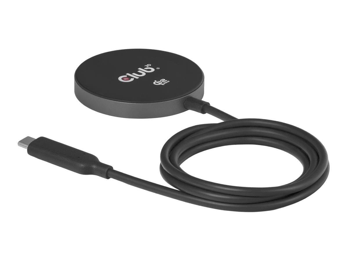 Club 3D CAC-3027 wireless charging pad - Qi2 Qi cerfified MagSafe compatible magnetic - 25 Watt Mobil Oplader