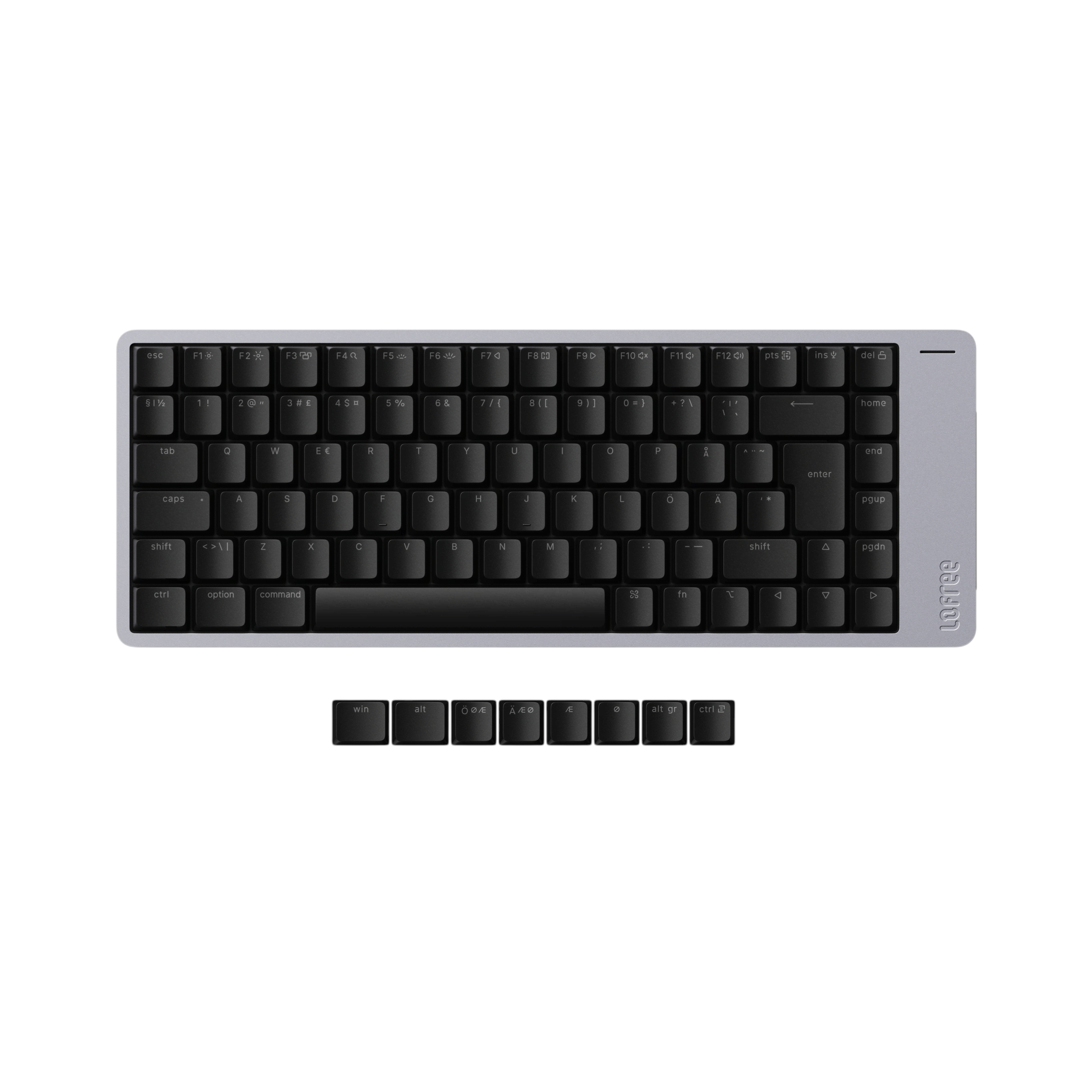 Lofree Flow 2 84 Space Grey - Kailh Pulse - Tastatur - Nordisk - Sort Tastatur OE927Flow2 Black 84 Pulse ISO-EU