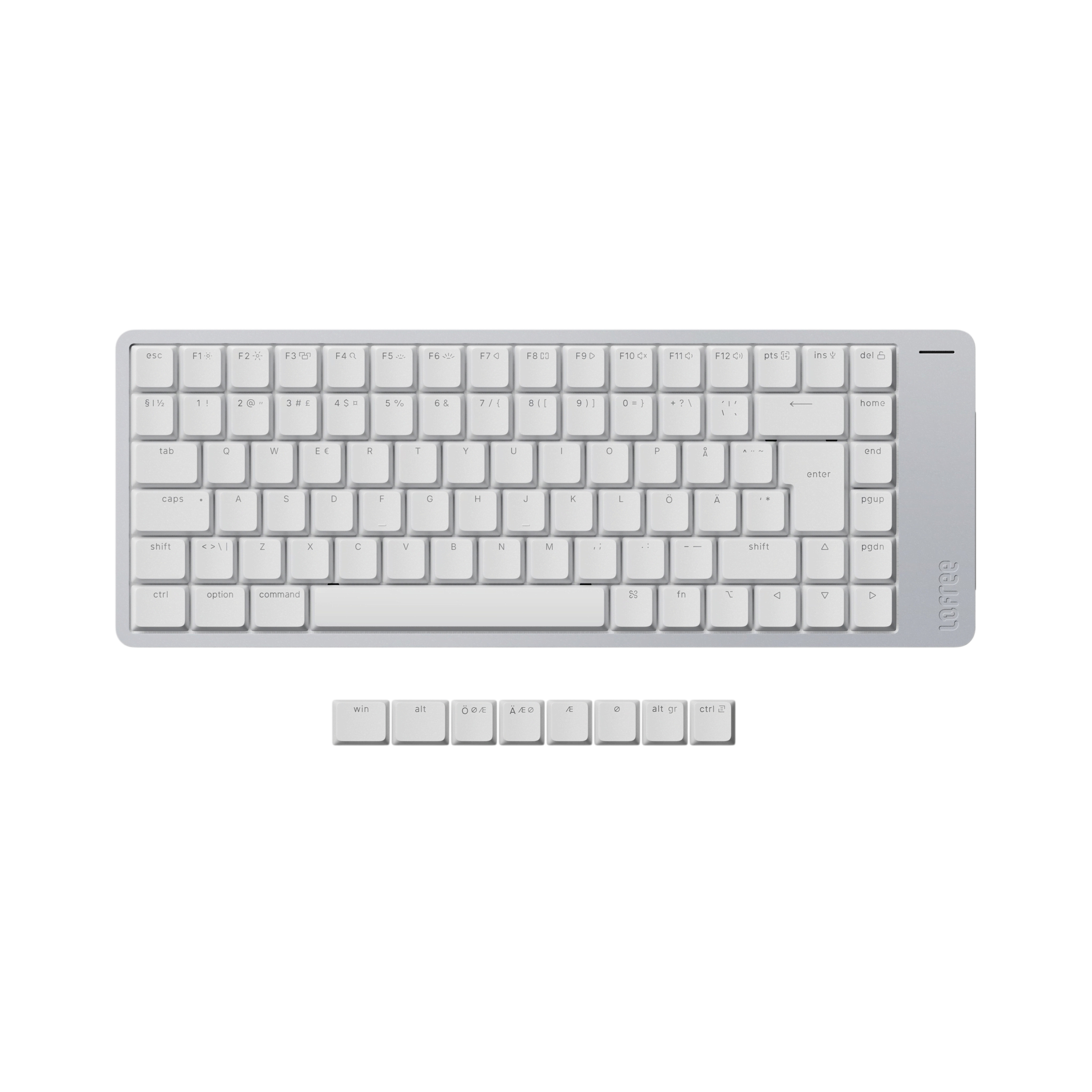 Lofree Flow 2 84 Silver - Kailh Surfer - Tastatur - Nordisk - Hvid Tastatur OE927Flow2 White 84 Surfer ISO-EU