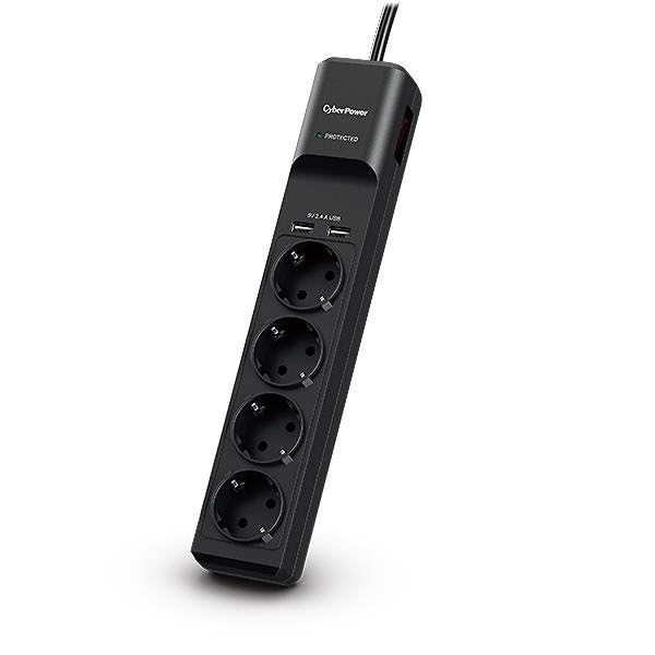 CyberPower P0420SUD0-DE - 4-Port Surge Protection (with 2 x USB-A Ports)