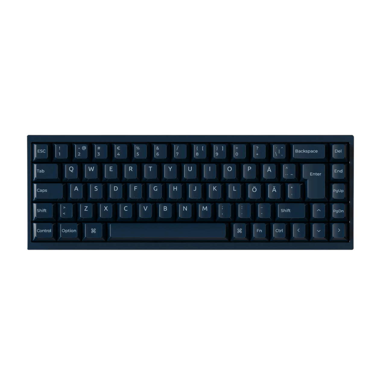 Keychron Q16 HE 65% 8K Wired Ceramic - Gaming Tastatur - Uden Numpad - Nordisk - Blå