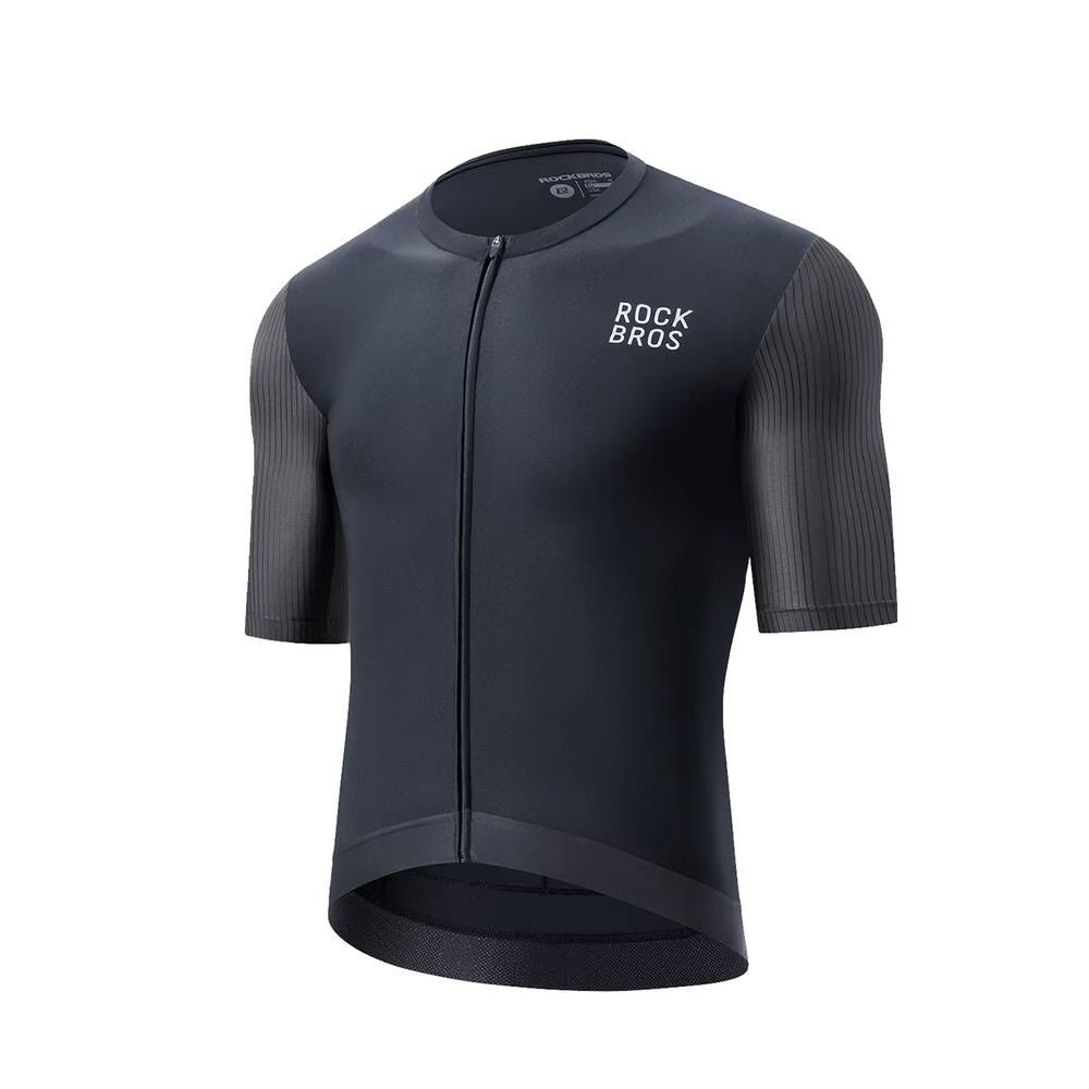 Rockbros 15200025 Short Sleeve Cycling Jersey Size XXXL - Black Cykeltilbehoer Rockbros-15200025007