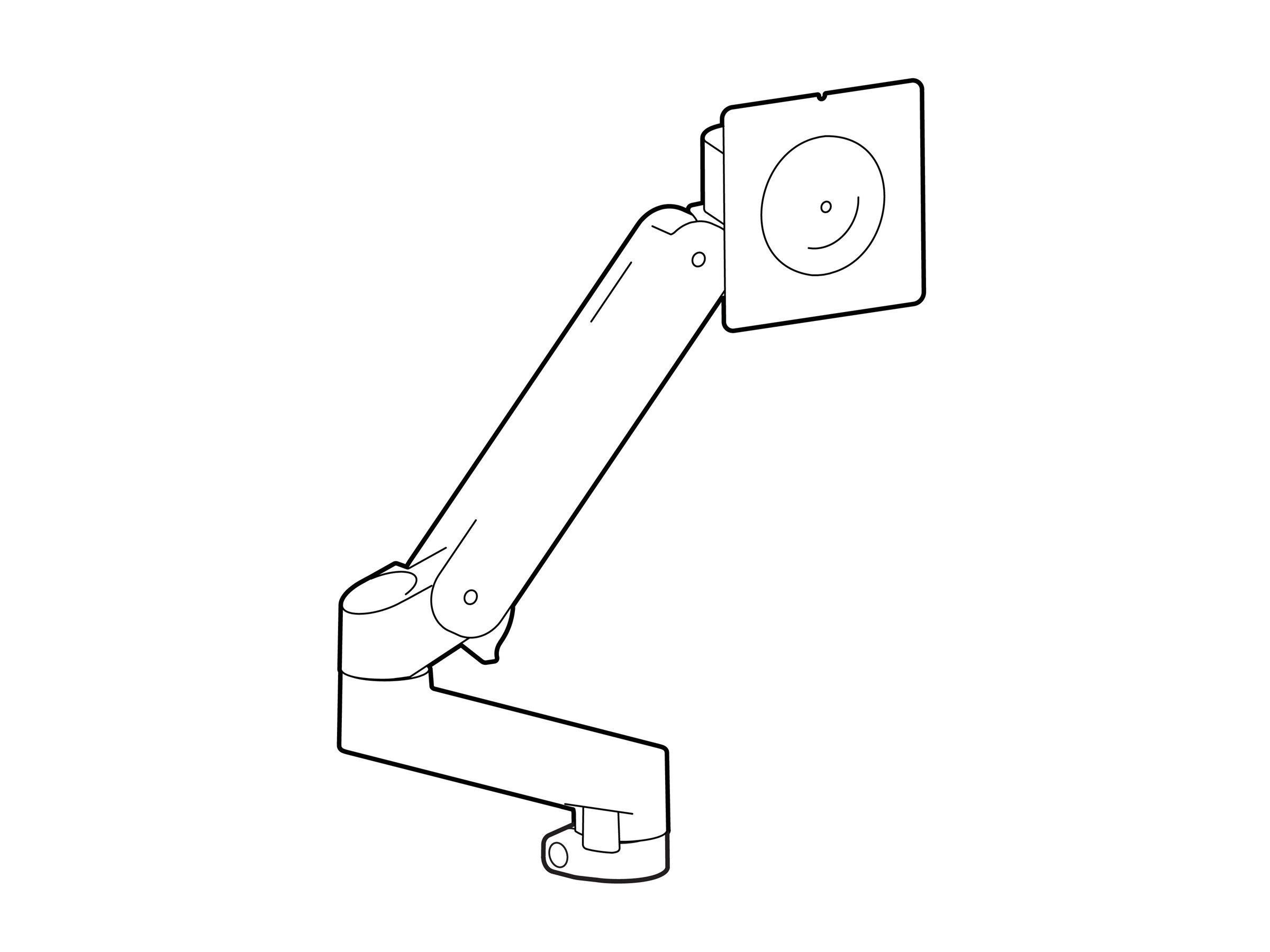 Ergotron LX Pro mounting kit - Constant Force Technology - for flat panel - expansion kit - Sort