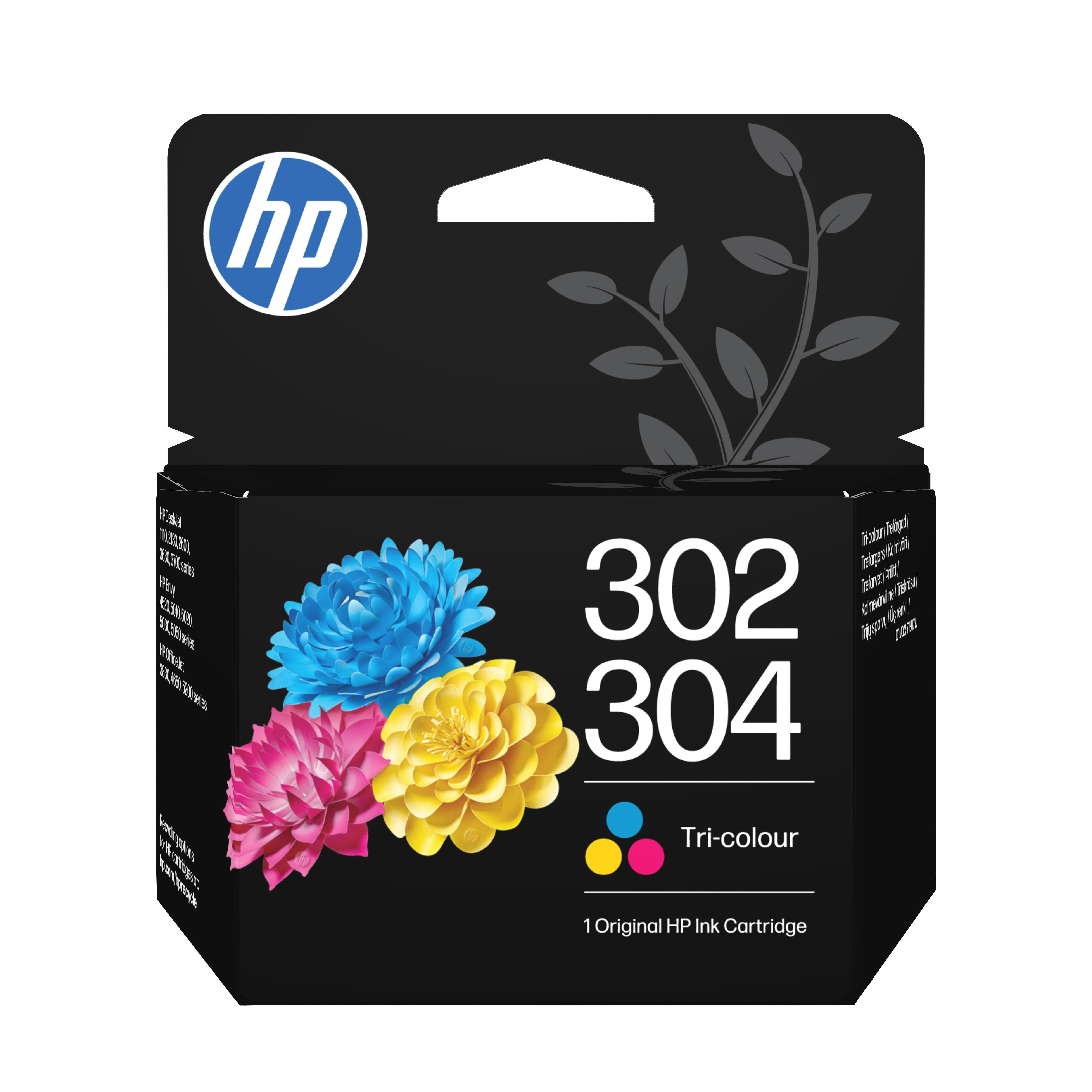 HP 302/304 Tri-Colour Printerpatron Og Toner Cyan, Magenta, Gul B7RT6AE
