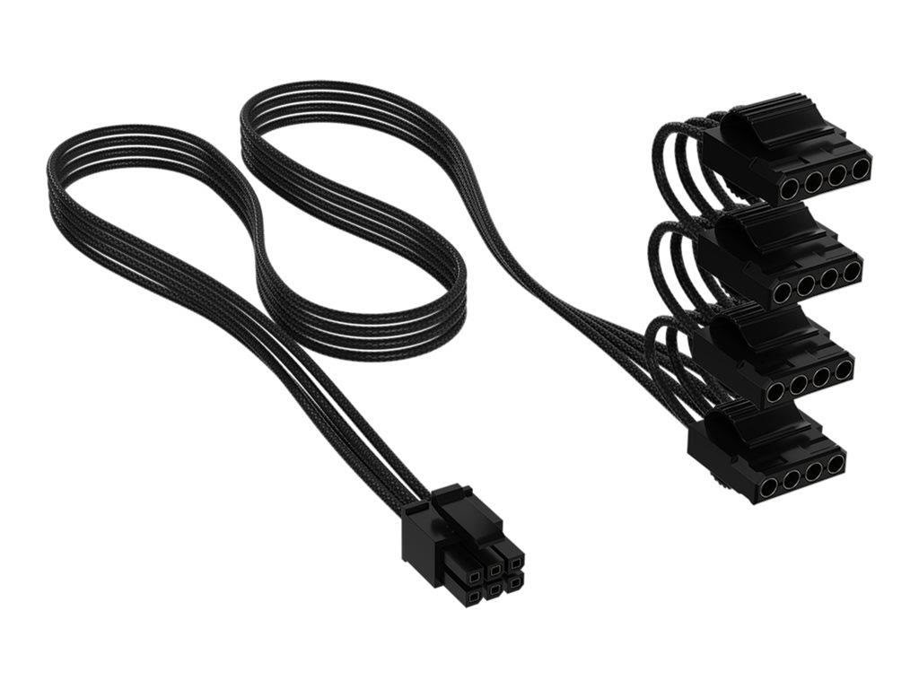 Corsair CP-8920397 internal power cable - (4 connectors) Type 4 Strømkabel Sort