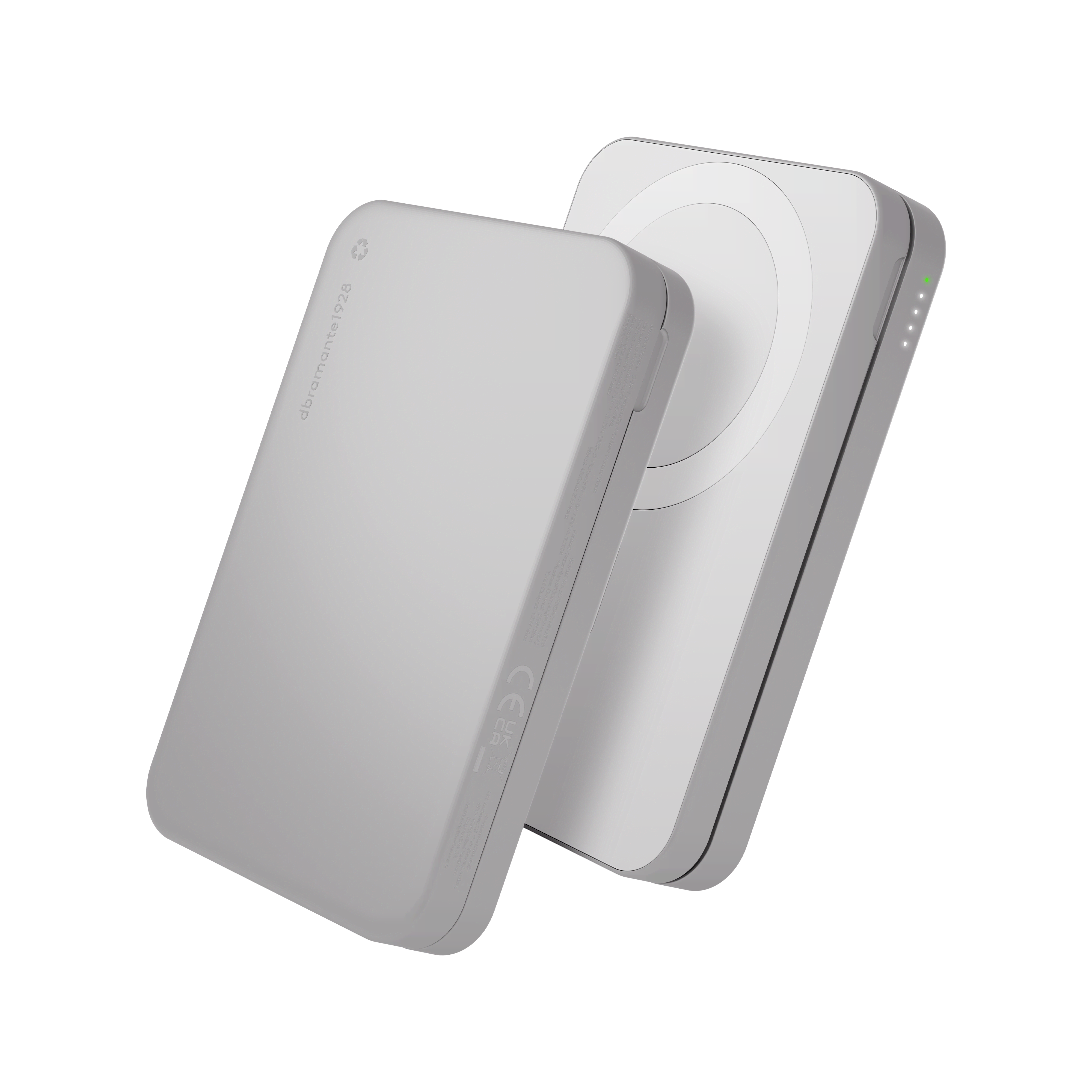 dbramante1928 re-charge - 3in1 - Qi1.3 Power Bank - 8000mAh - 8000 mAh Powerbank Hvid CP08ACWH7275