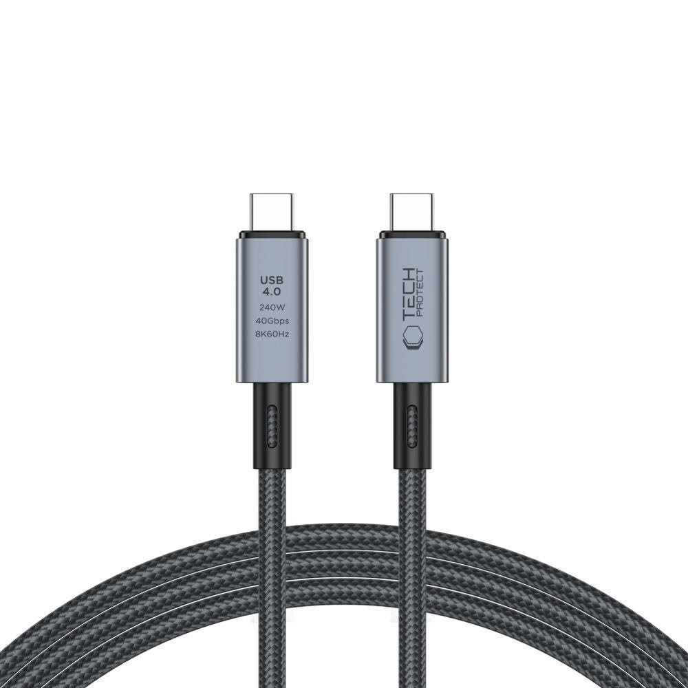 Tech-Protect UltraBoost Max USB-C 4.0 / USB-C 4.0 PD 240W 8K 40Gbps 2m Cable - Grey