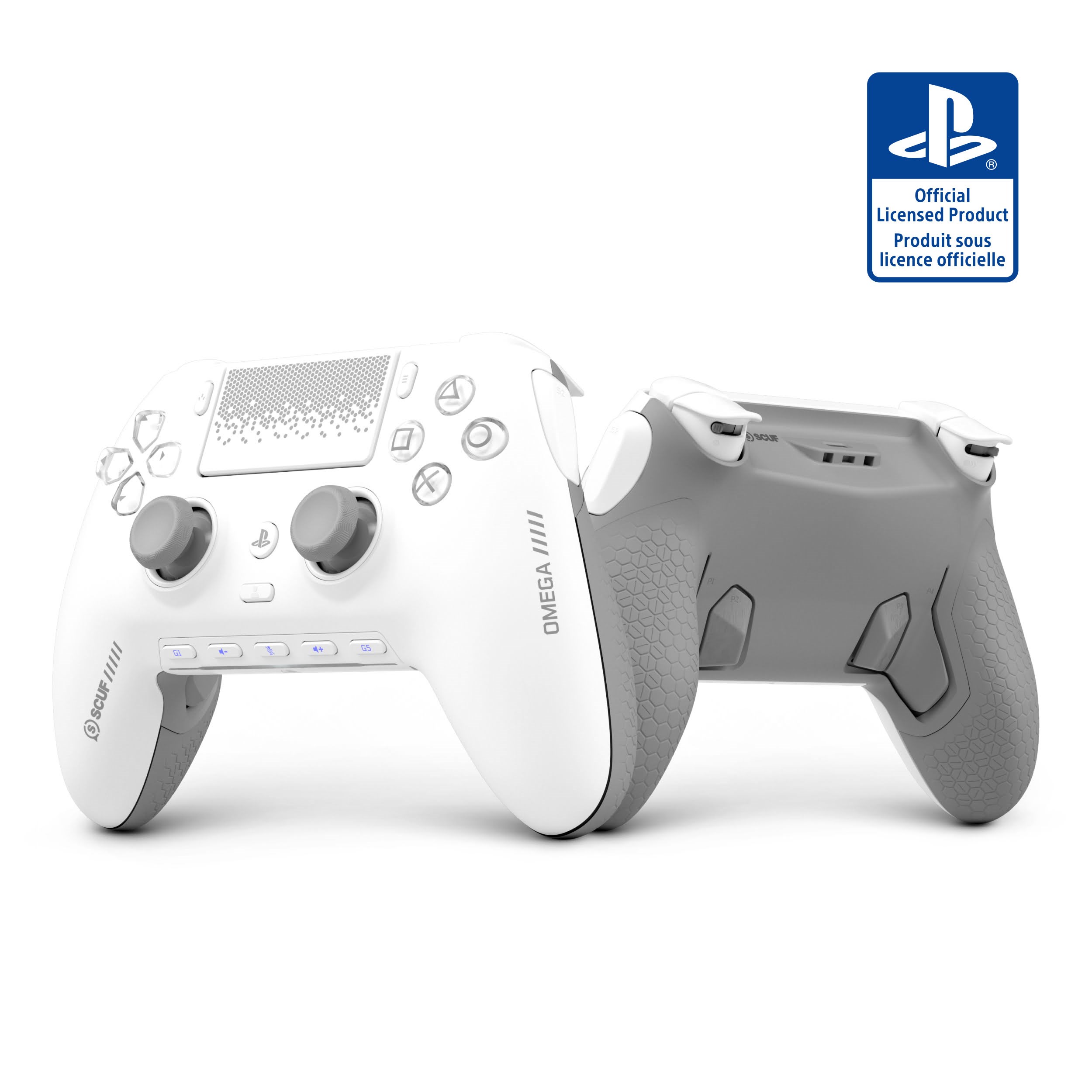 Scuf Omega Wireless Preconfigured Controller - White - Wireless Controller - Sony PlayStation 5
