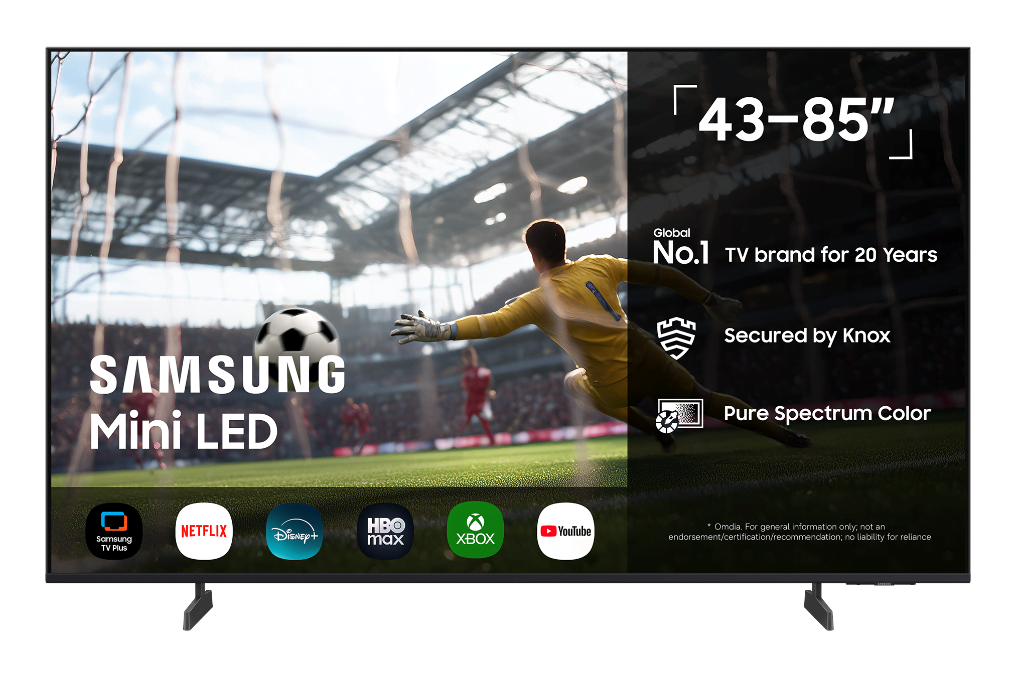 Samsung 55" Fladskærms TV LED 4K TQ55QN72HBUXNA Fjernsyn Sort
