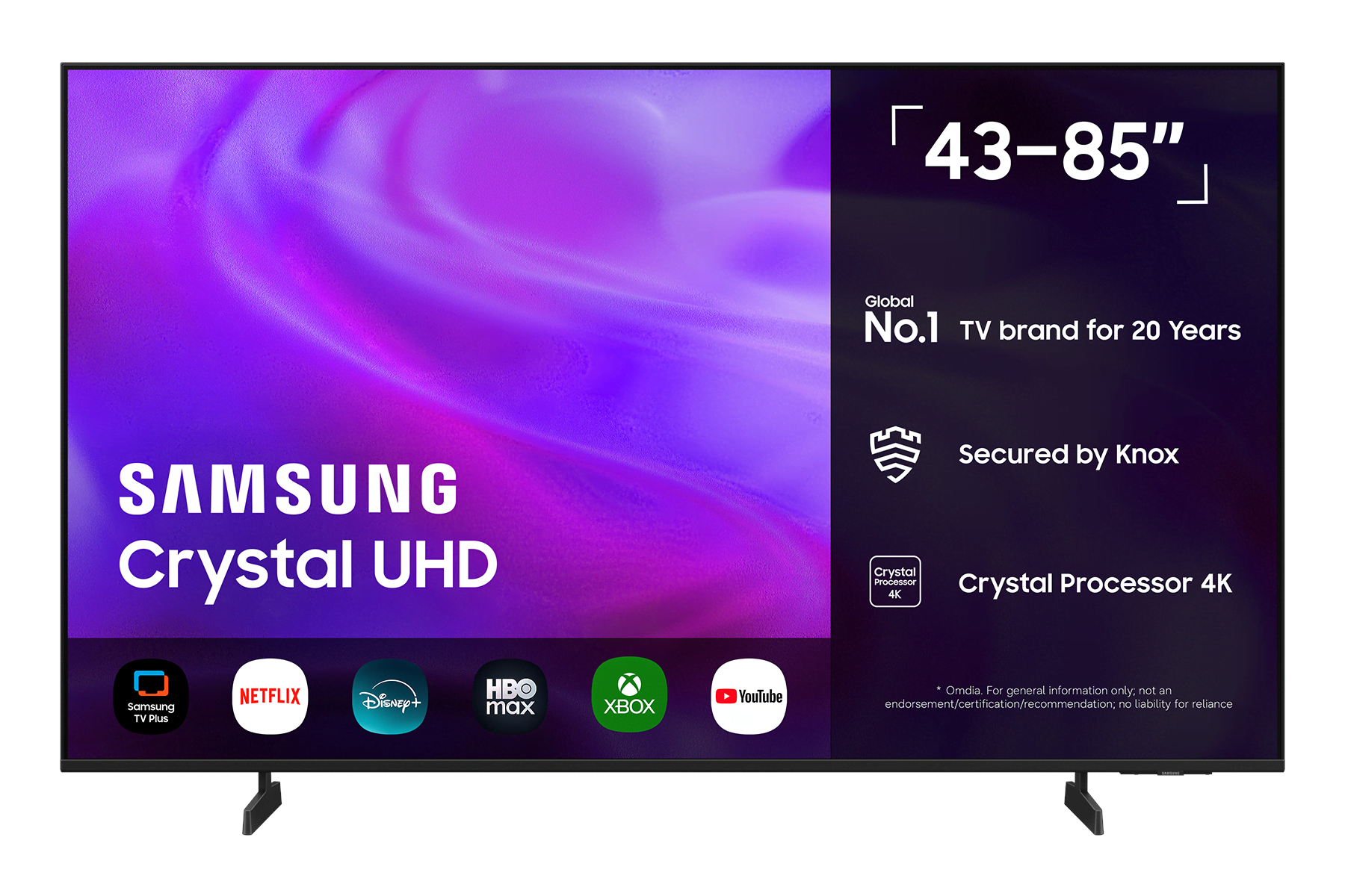 Samsung 55" Fladskærms TV LED 4K TU55U7005HUXNA Fjernsyn Sort