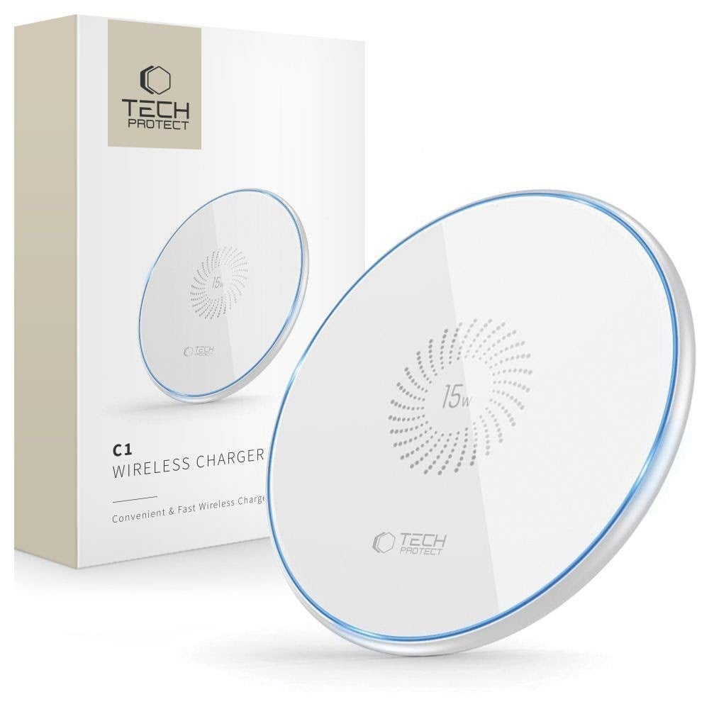 Tech-Protect QI15W-C1 Inductive Charger 15W - White Mobil Oplader 9589046926327