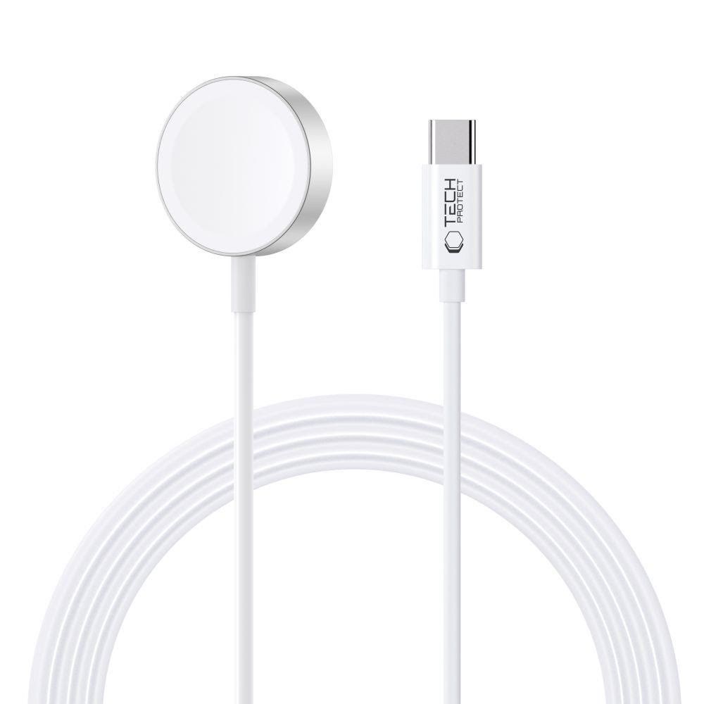 Tech-Protect UltraBoost Inductive Magnetic Charger with USB-C Connector for Apple Watch 1.2m - White