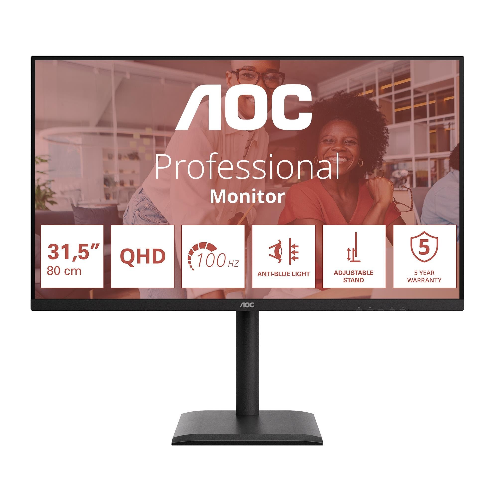 32" AOC Q32E4U - E4 Series - LED monitor - 32" - HDR Computerskærm Black