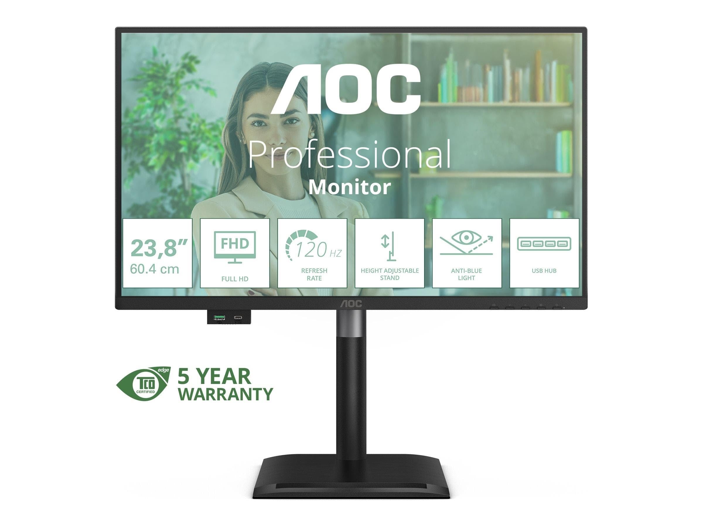 24" AOC 24P4U - LED monitor - Full HD (1080p) Computerskærm Black