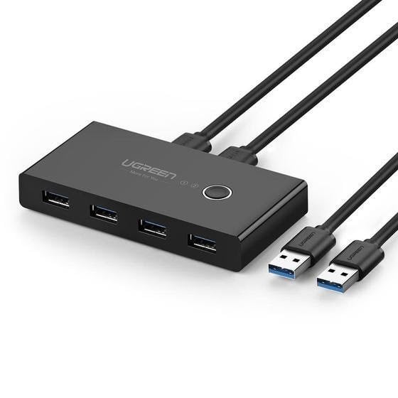 UGREEN switch box HUB switch 4x USB 3.2 Gen 1 USB splitter for two computers black (US216 30768) USB hub - USB 3.2 Usb Hub 6957303837687